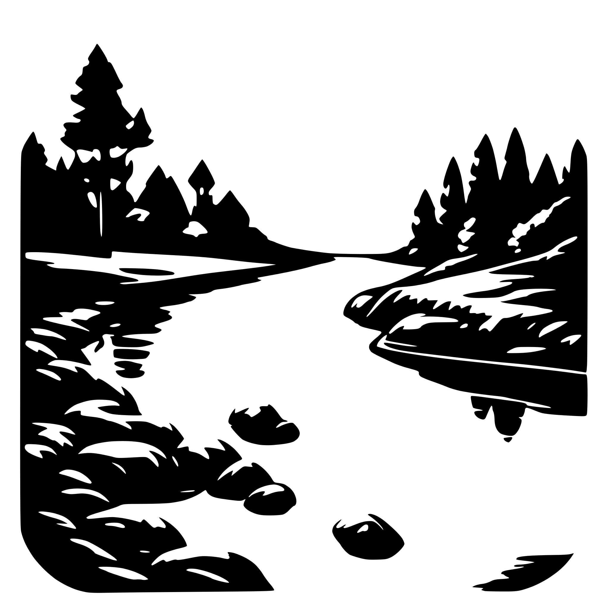 AI-generated SVG of a river