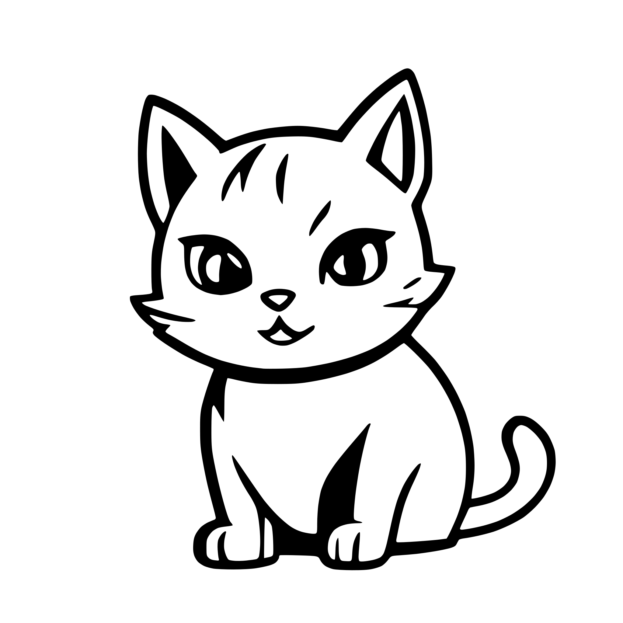 AI-generated SVG of 'cat'