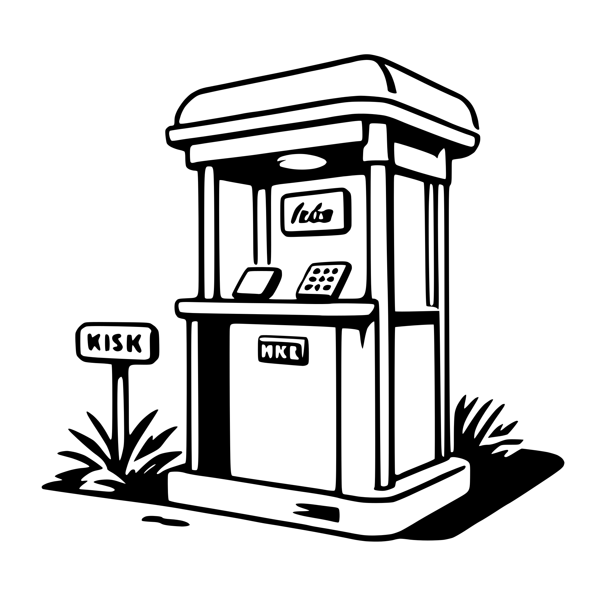 AI-generated SVG of a kiosk