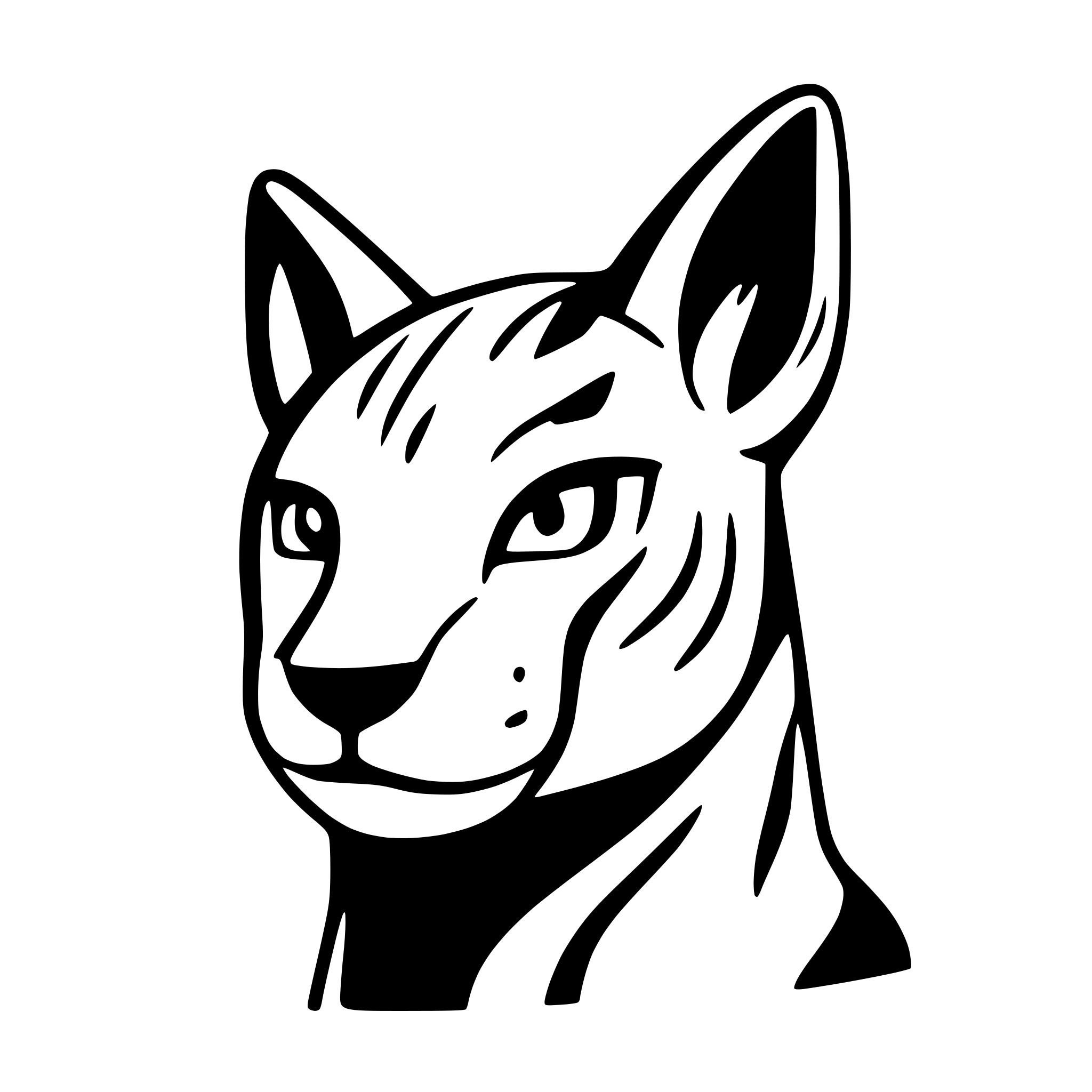 AI-generated SVG of 'Lynx, profile'