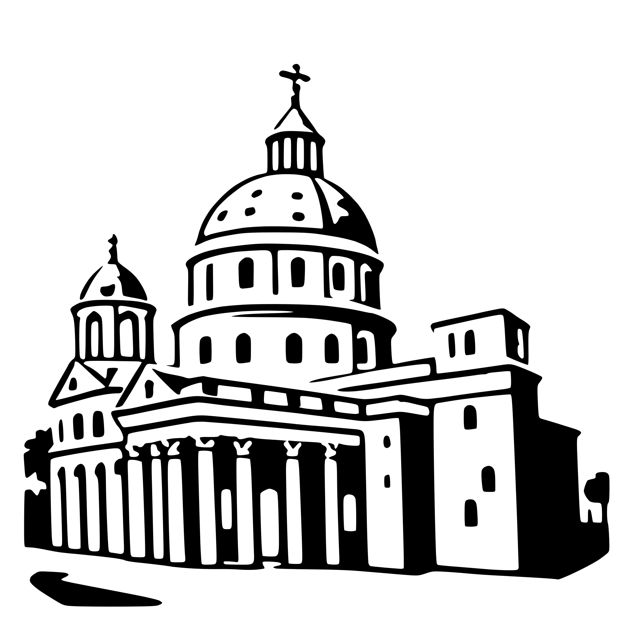 AI-generated SVG of a peter's basilica