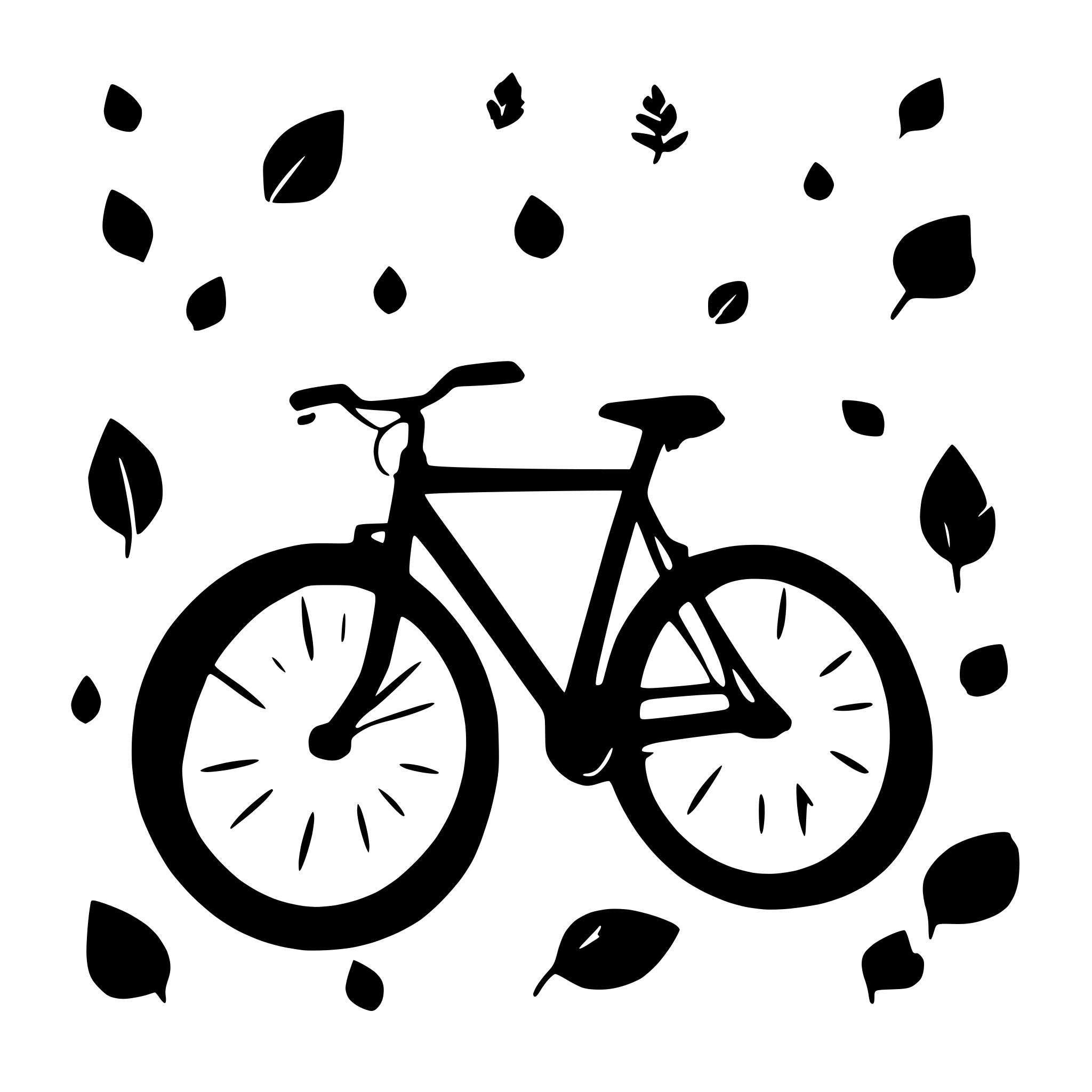 AI-generated SVG of 'a bicycle silhouette vector with a white background'