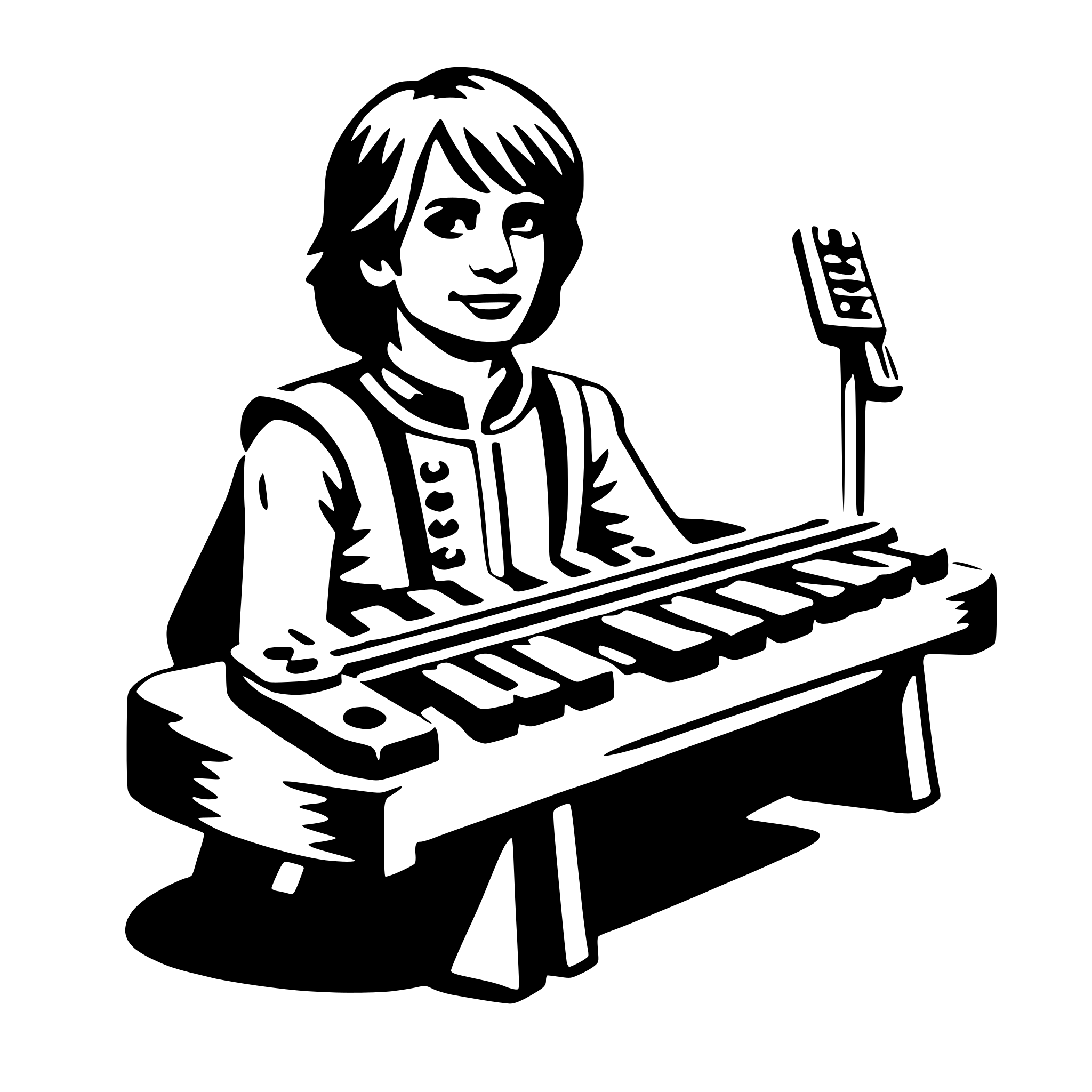 AI-generated SVG of 'xerus with xylophone'