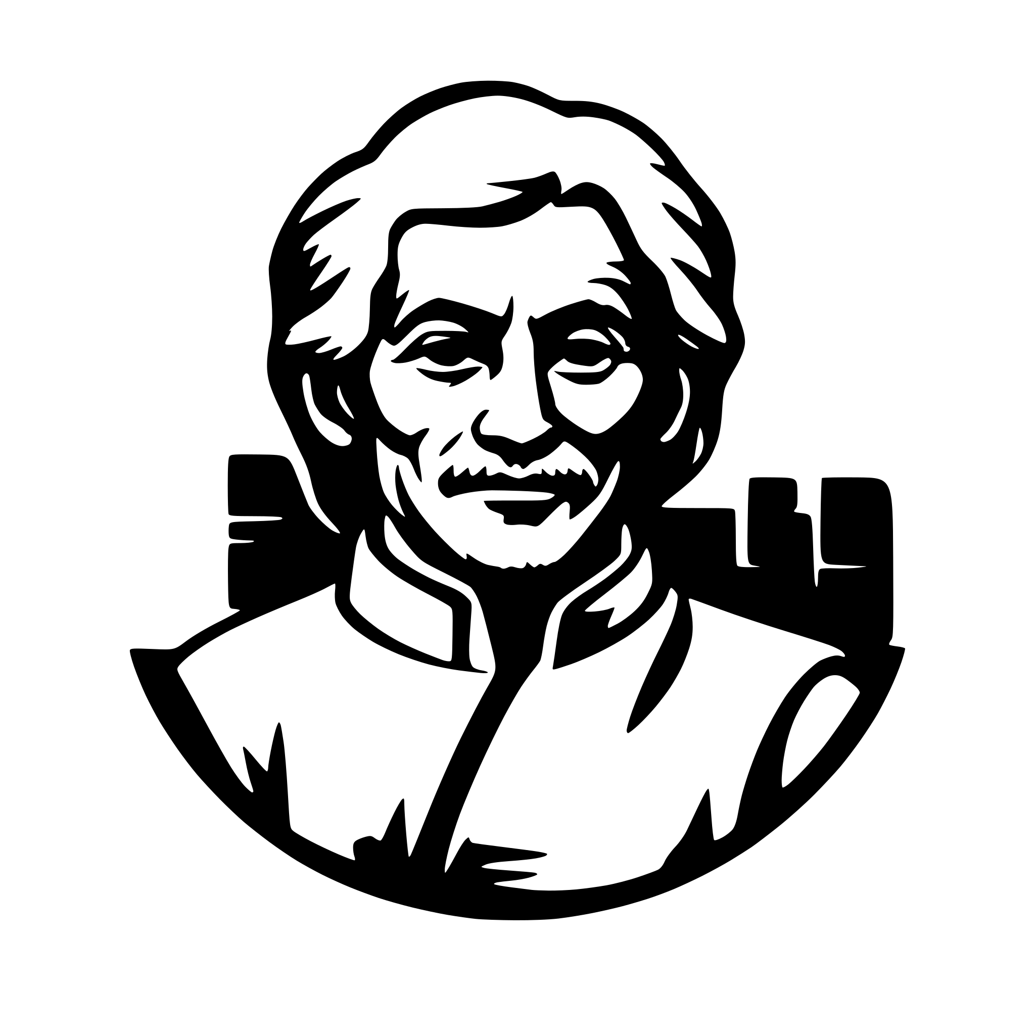 AI-generated SVG of a sensei, logo, app icon