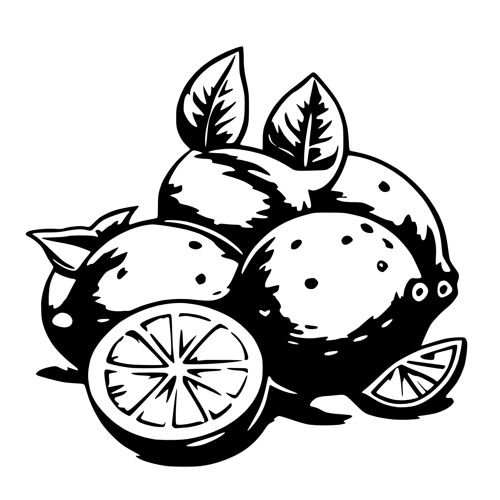 AI-generated SVG of 'Lemons and animals'