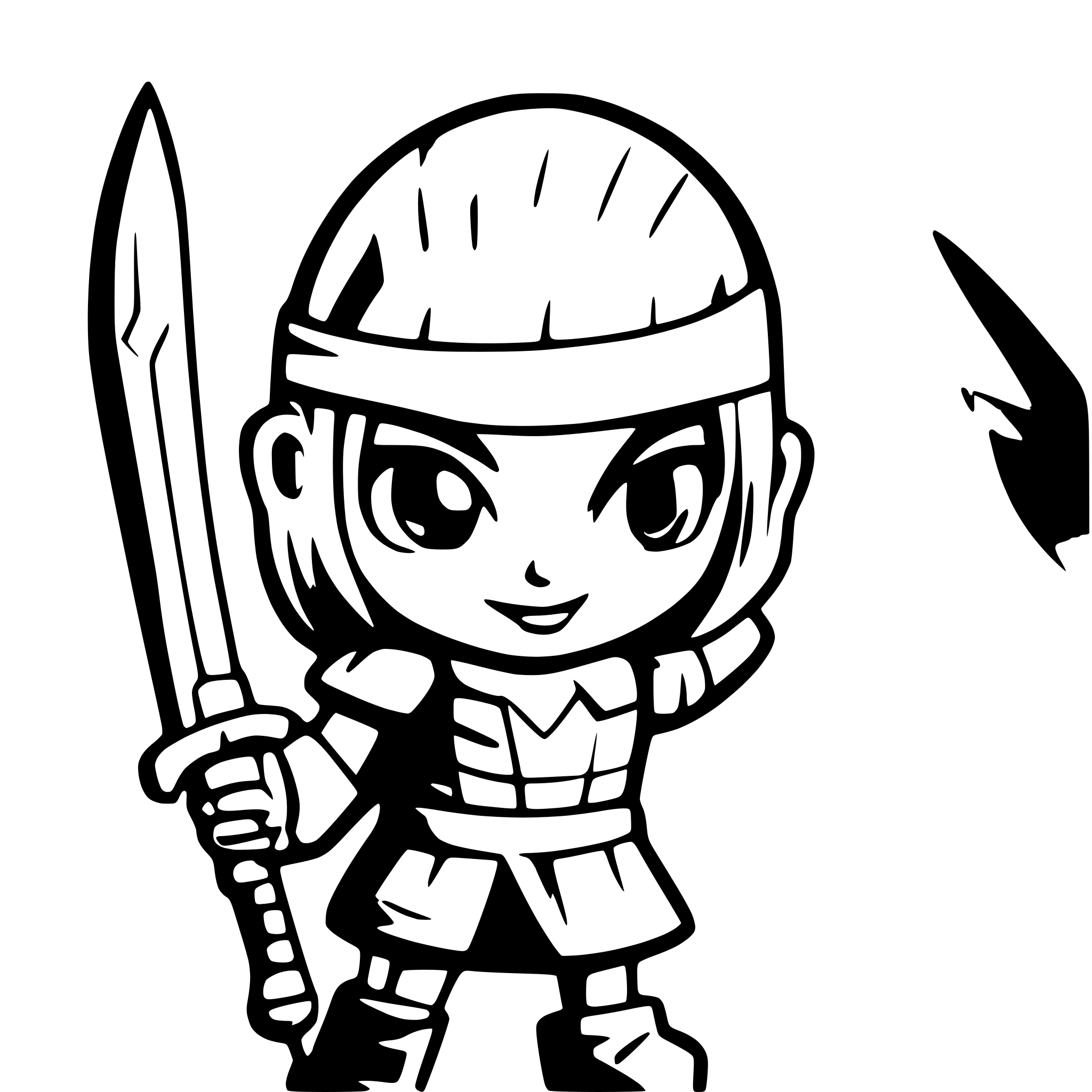 AI-generated SVG of a warrior
