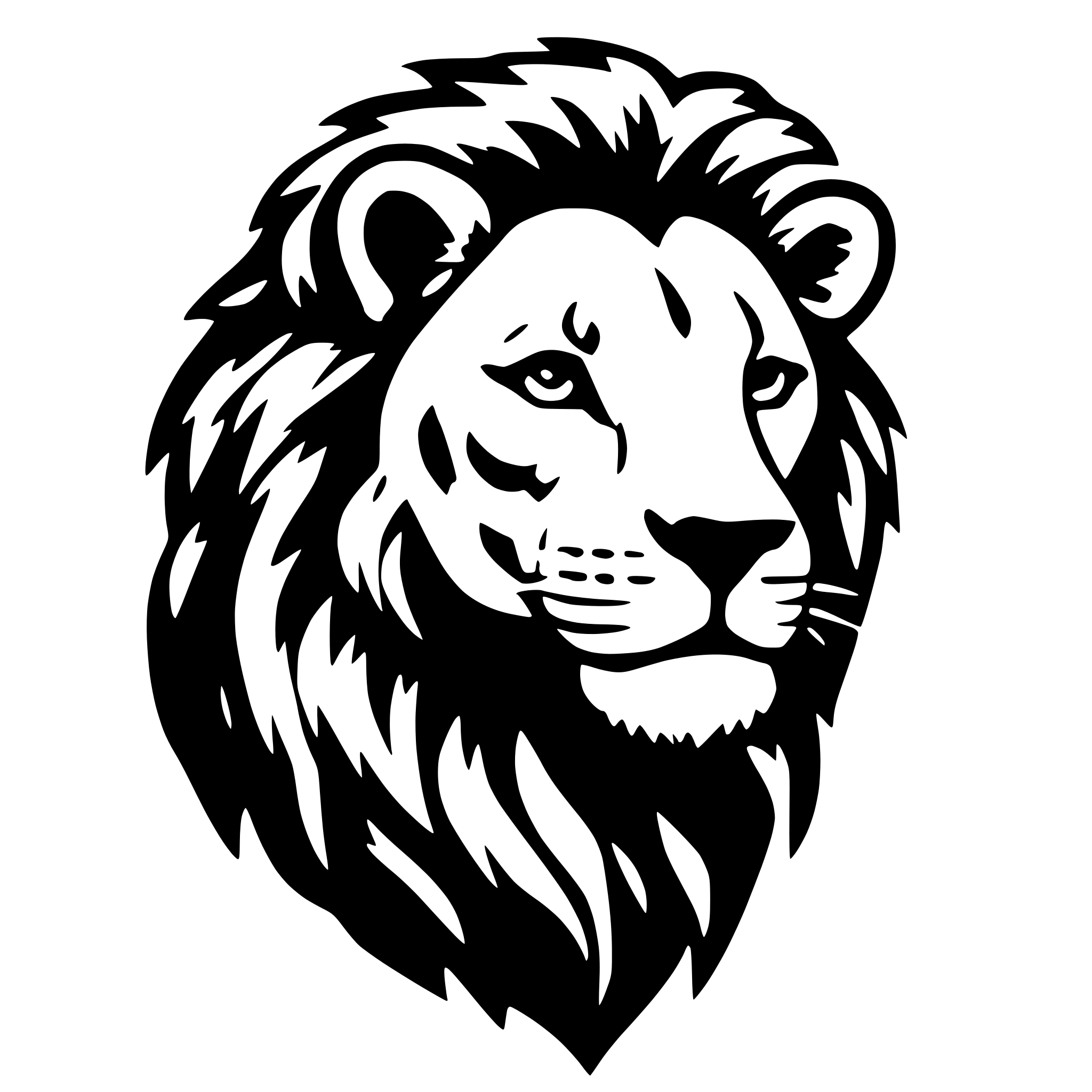AI-generated SVG of a zoo animal lion