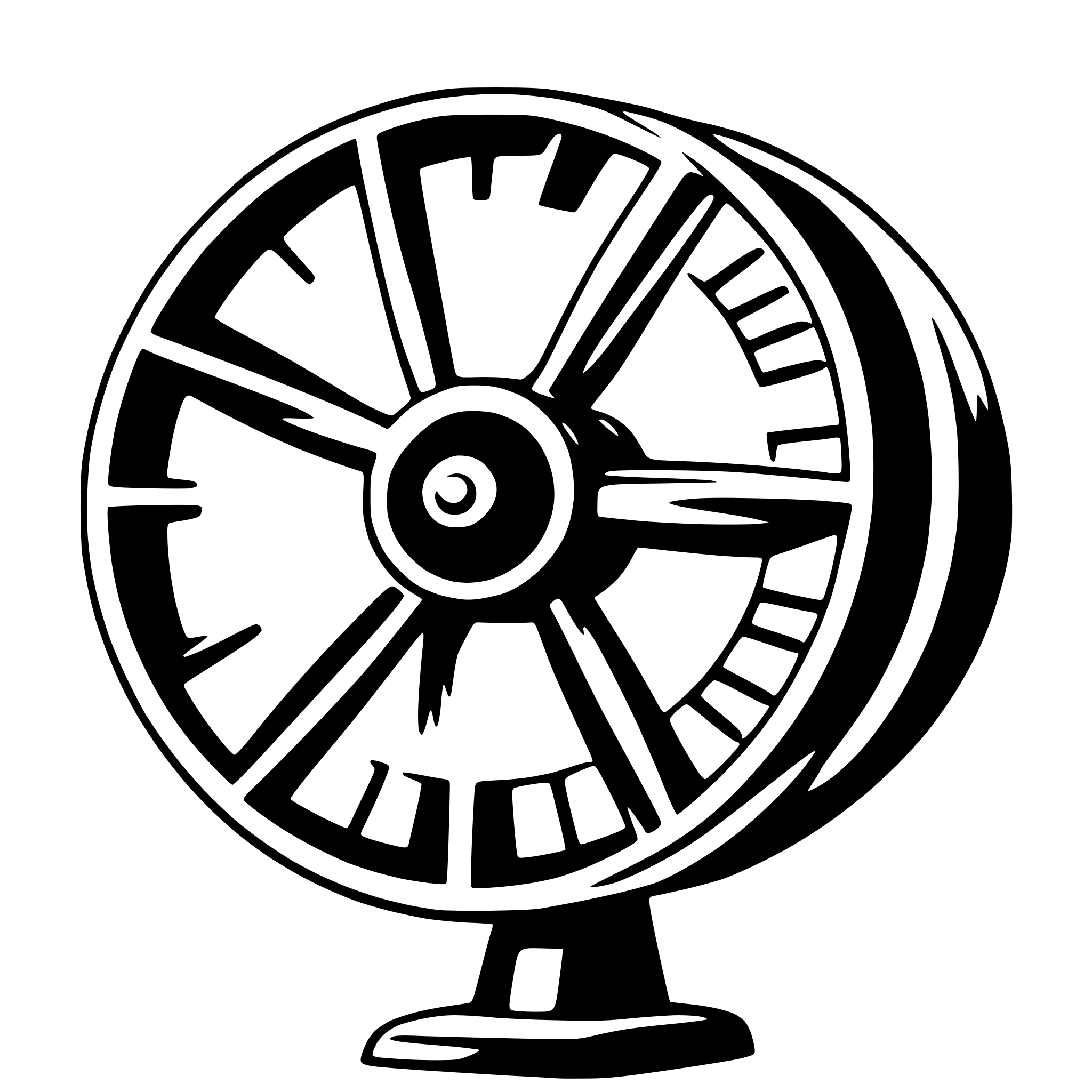 AI-generated SVG of 'mechanical fan'