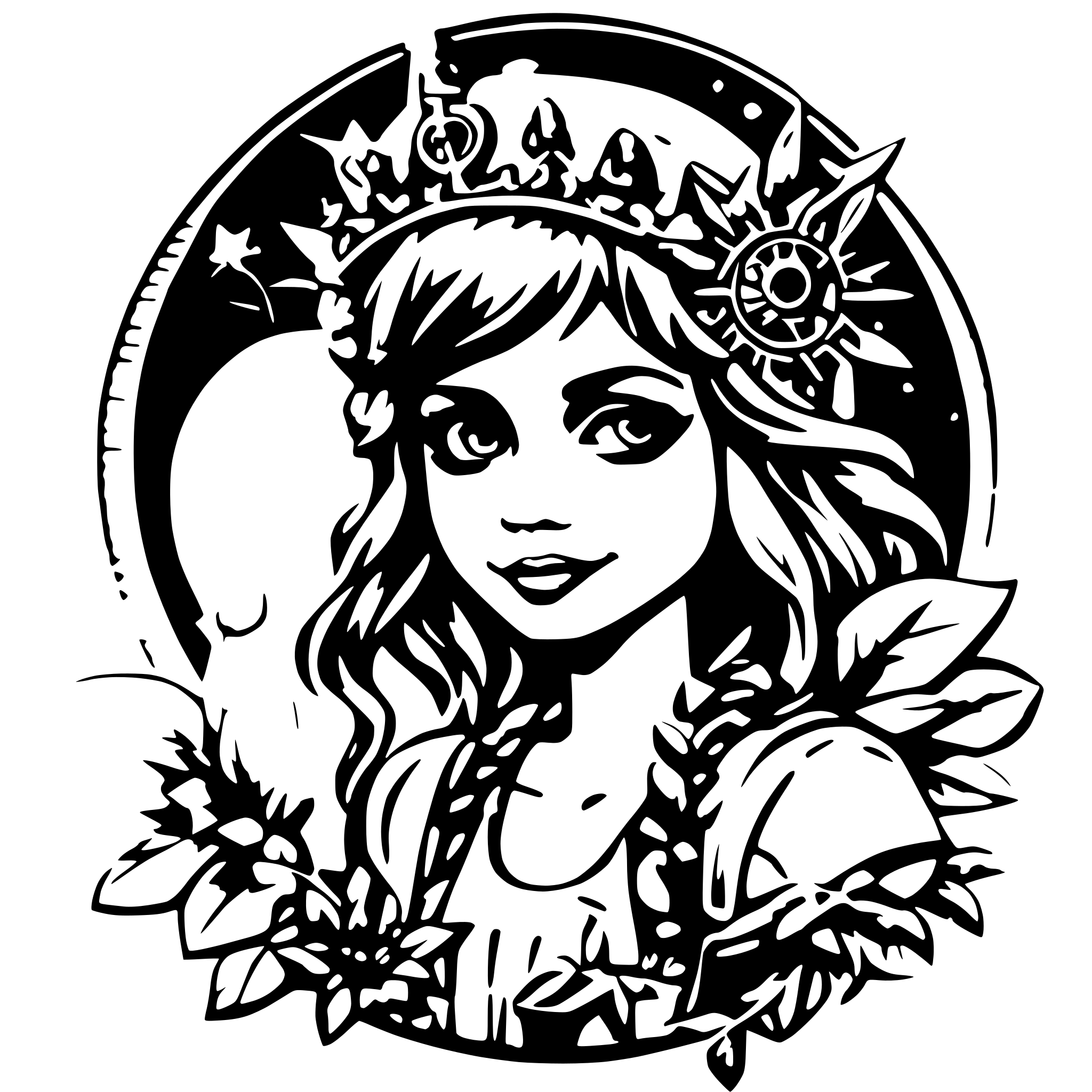 AI-generated SVG of 'solarpunk fairy'