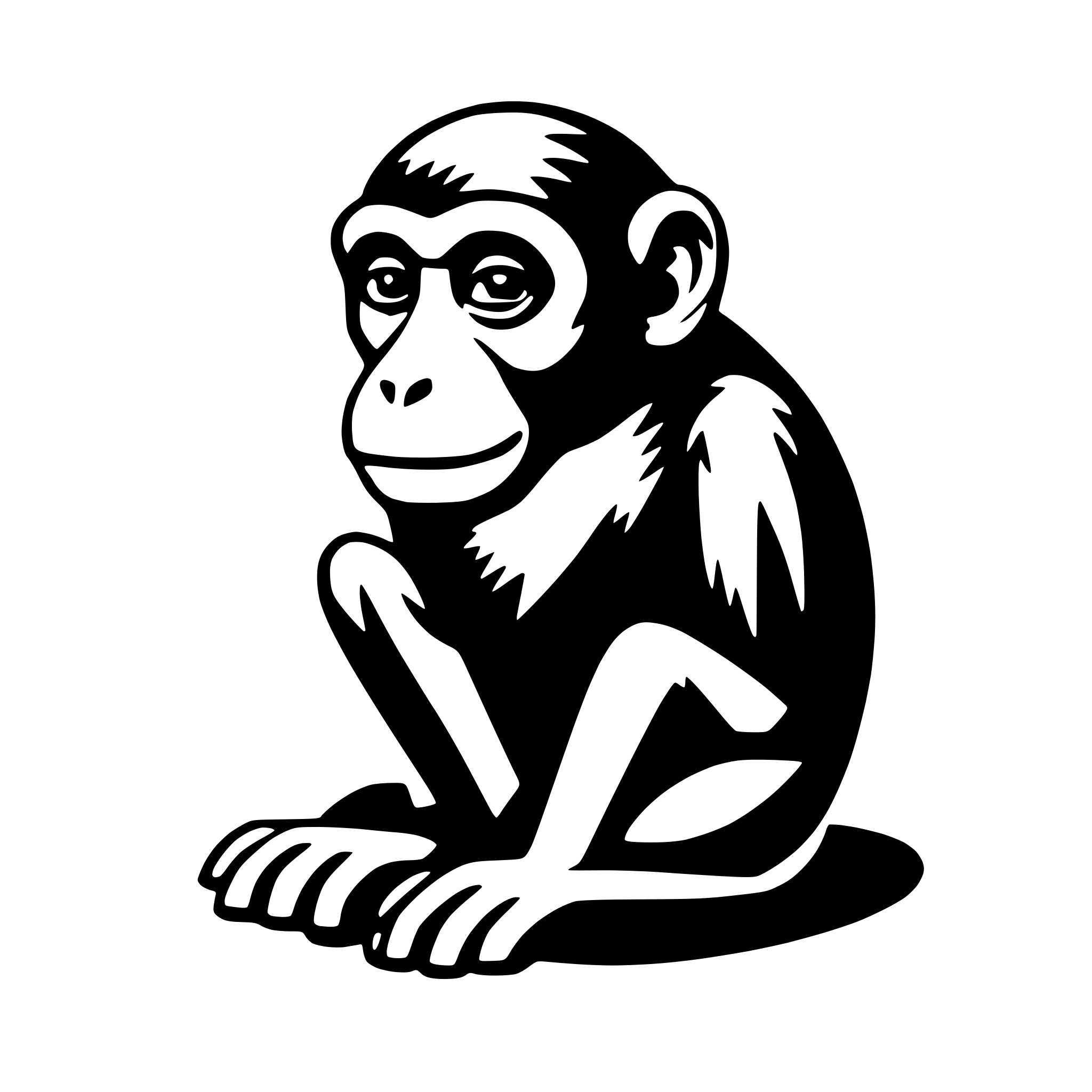 AI-generated SVG of a monkey