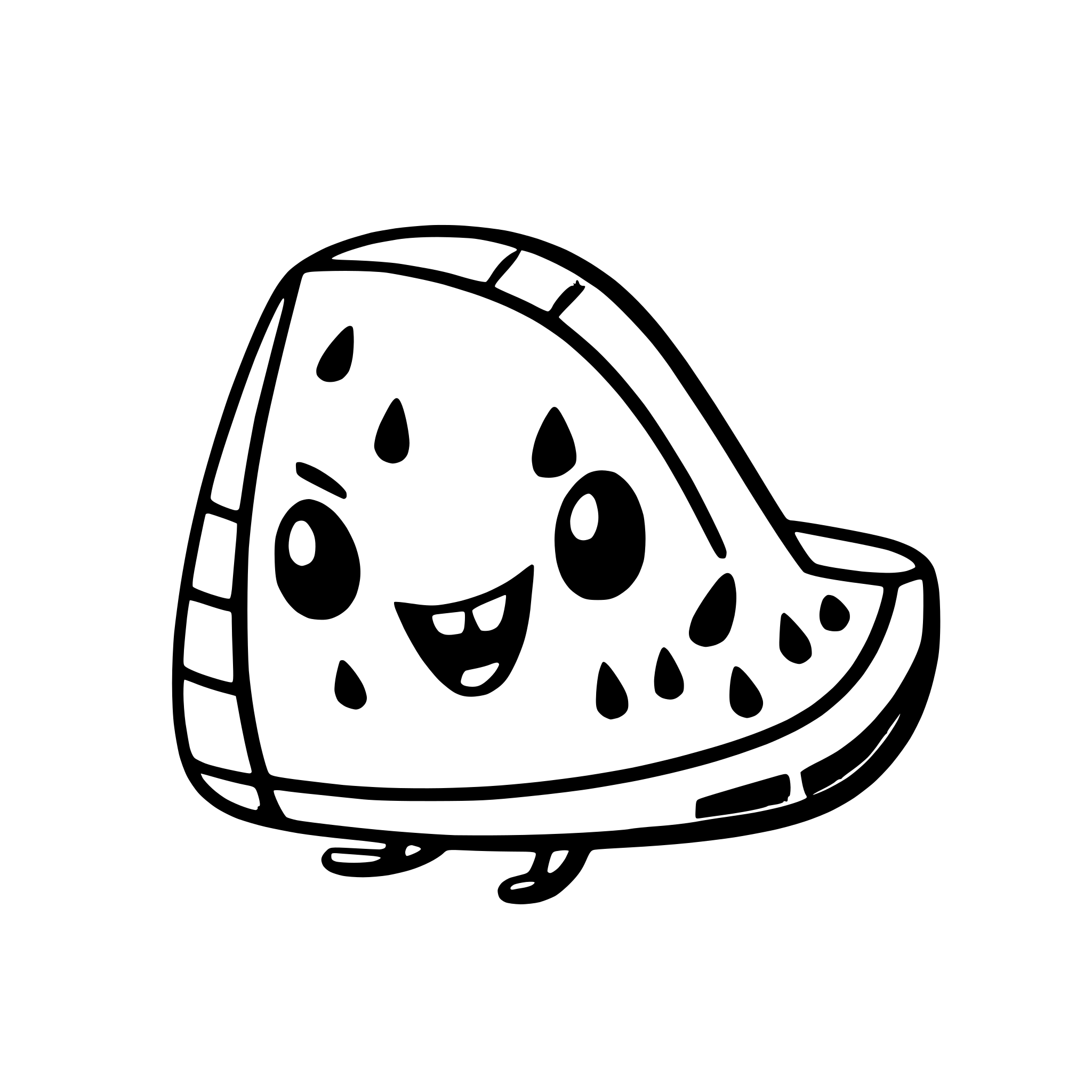 AI-generated SVG of a a watermelon slice playing a guitar