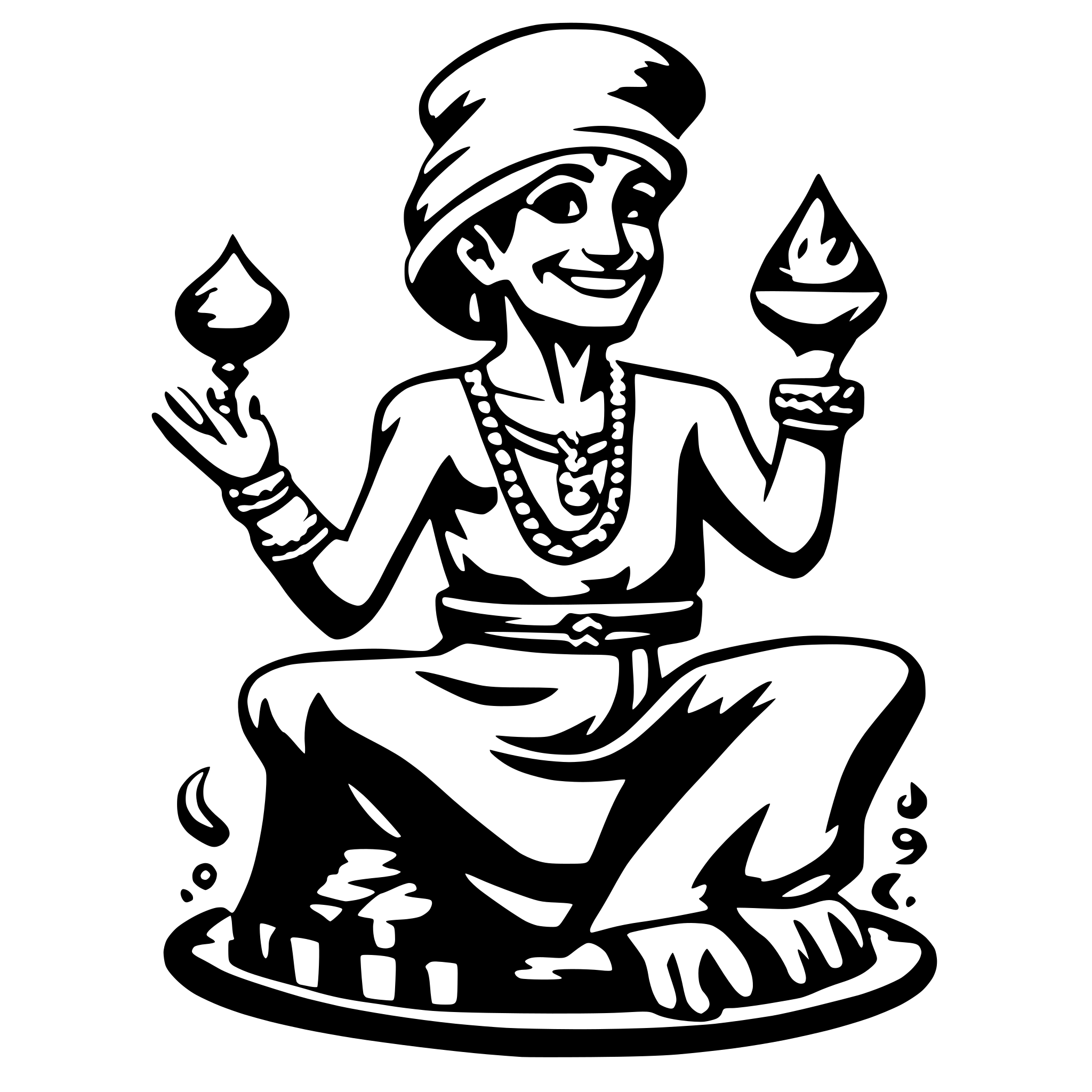 AI-generated SVG of a Animated genie colourful