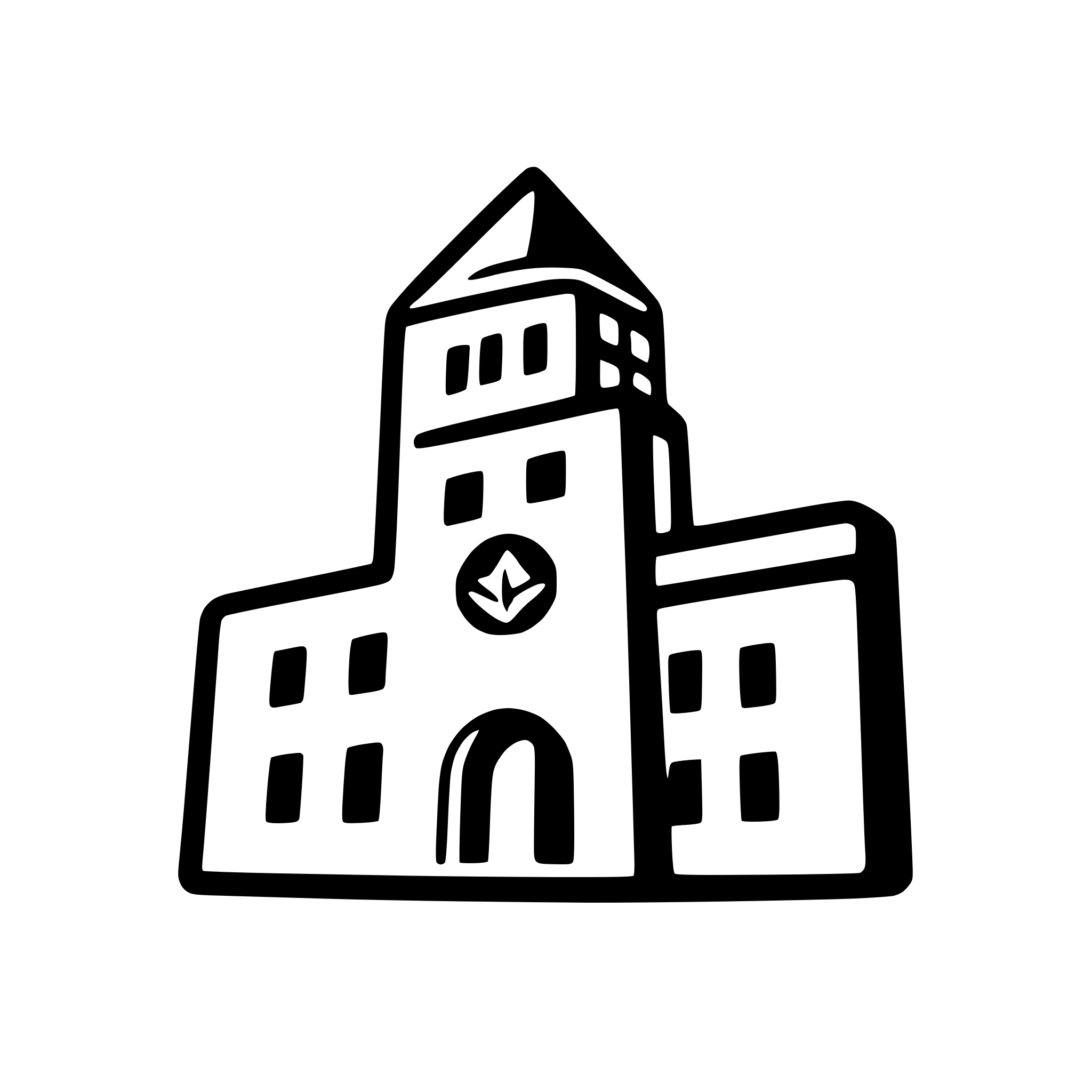 AI-generated SVG of a front facing city hall building