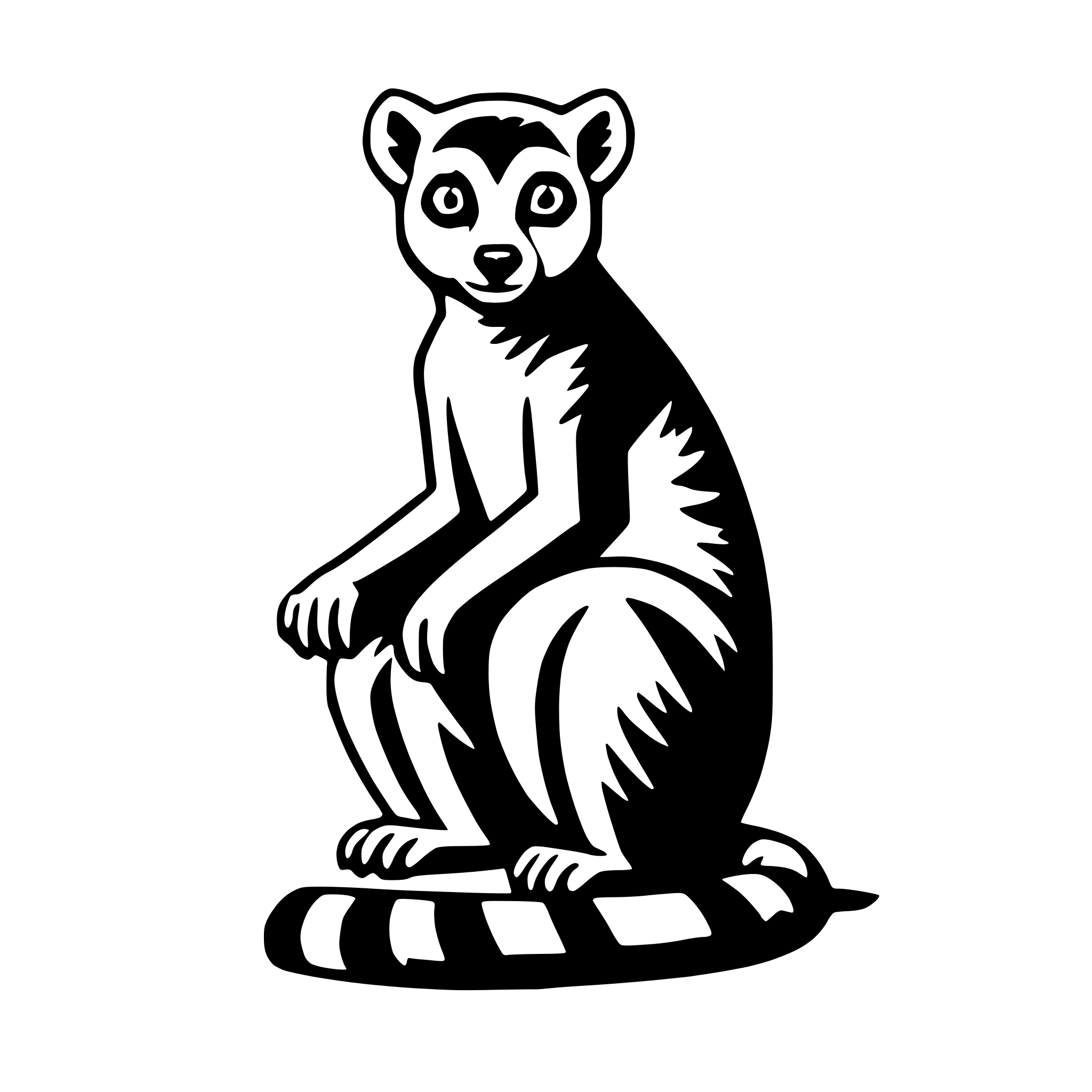 AI-generated SVG of a lemur