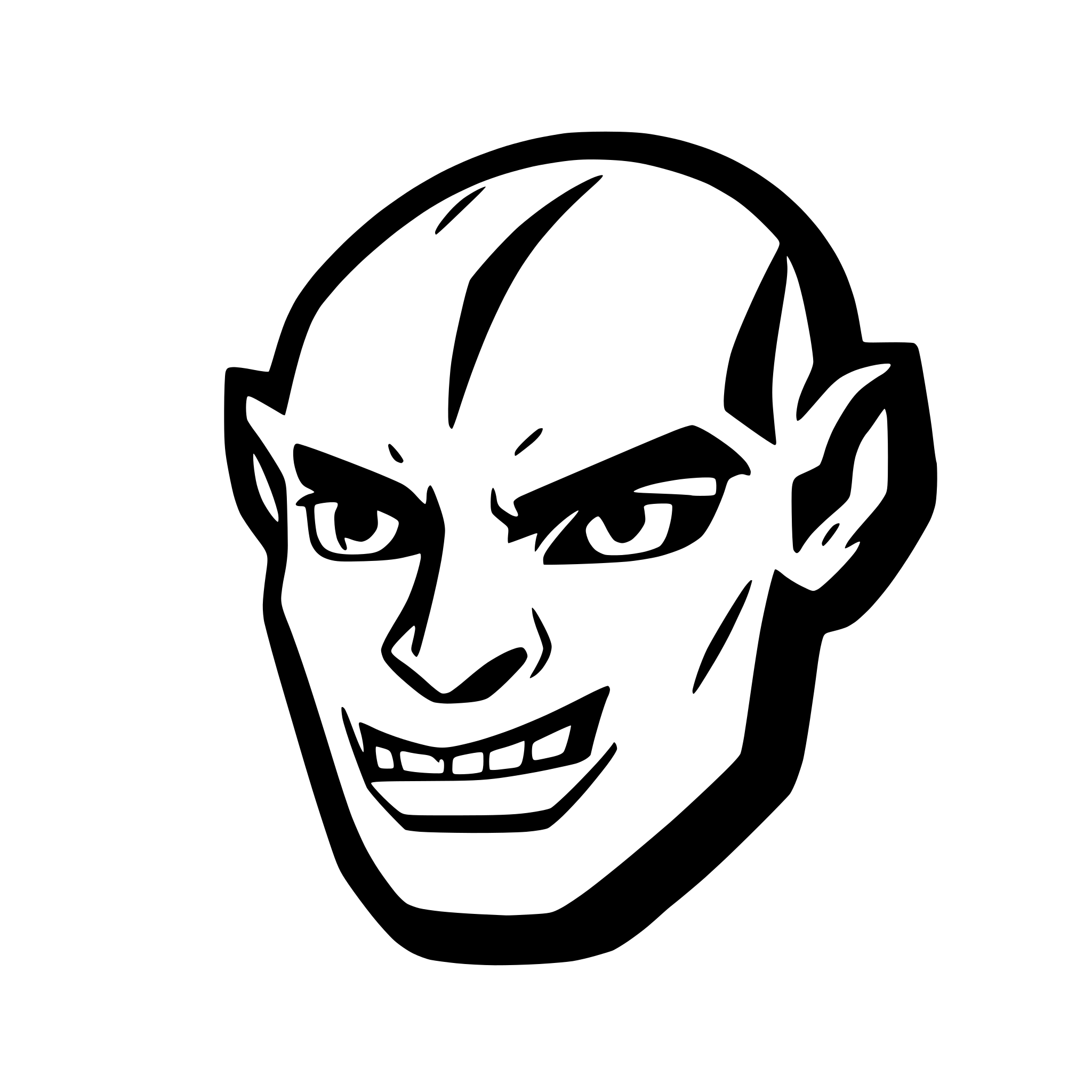 AI-generated SVG of a a simple orc head