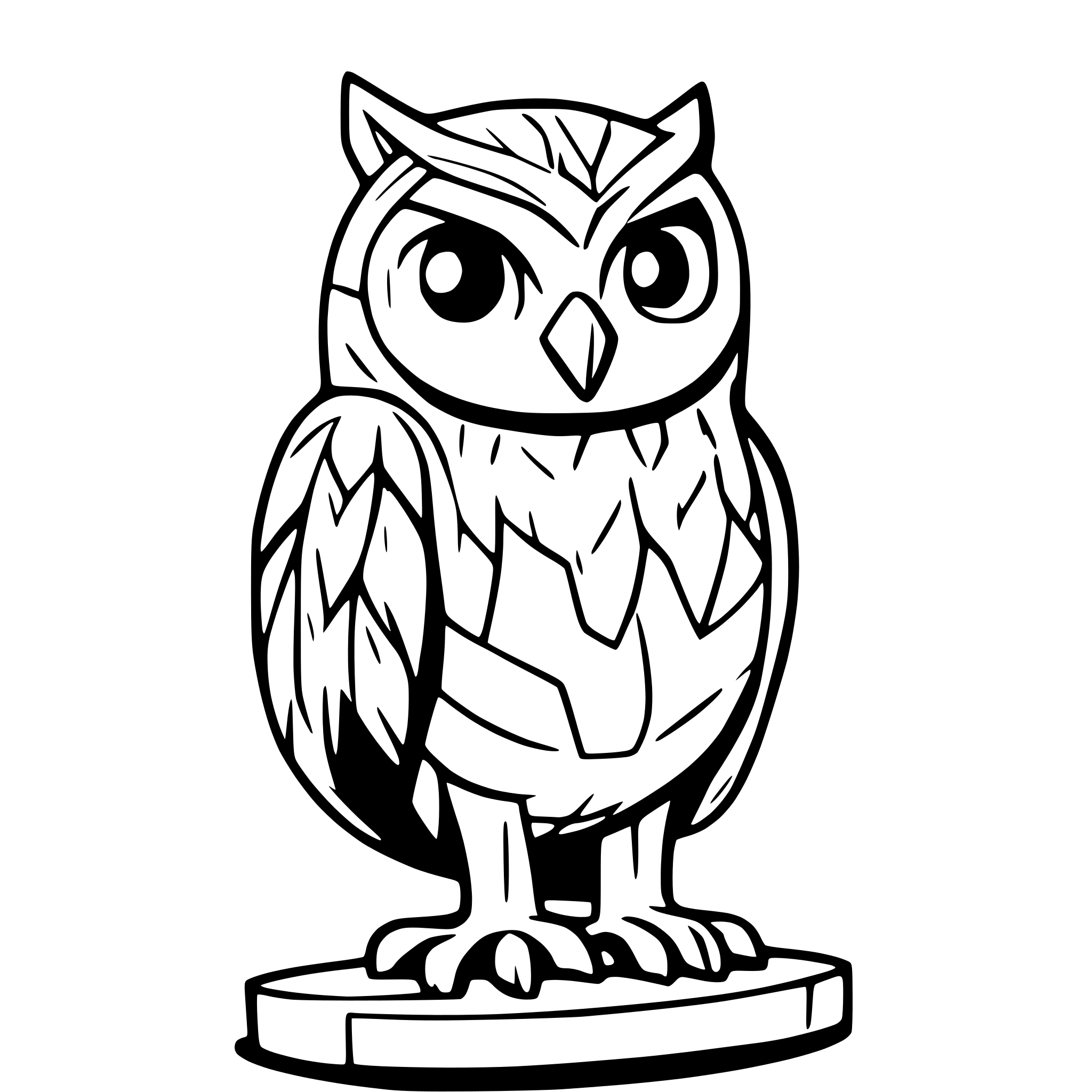 AI-generated SVG of 'owl of athena'