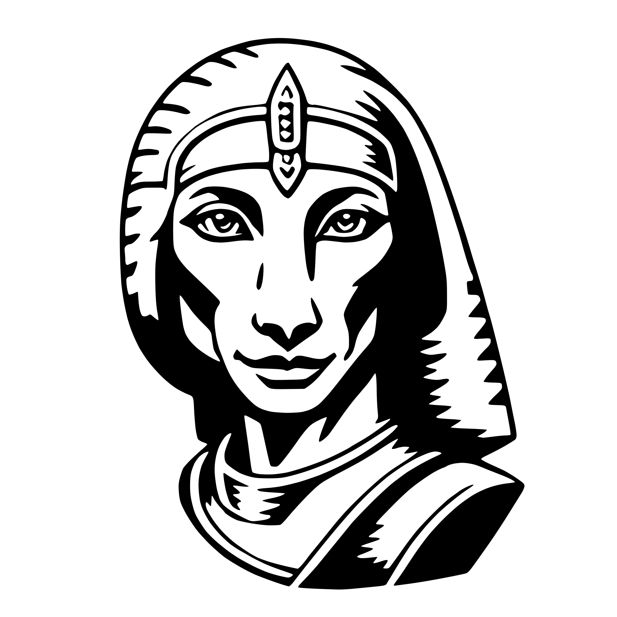AI-generated SVG of a sekhmet