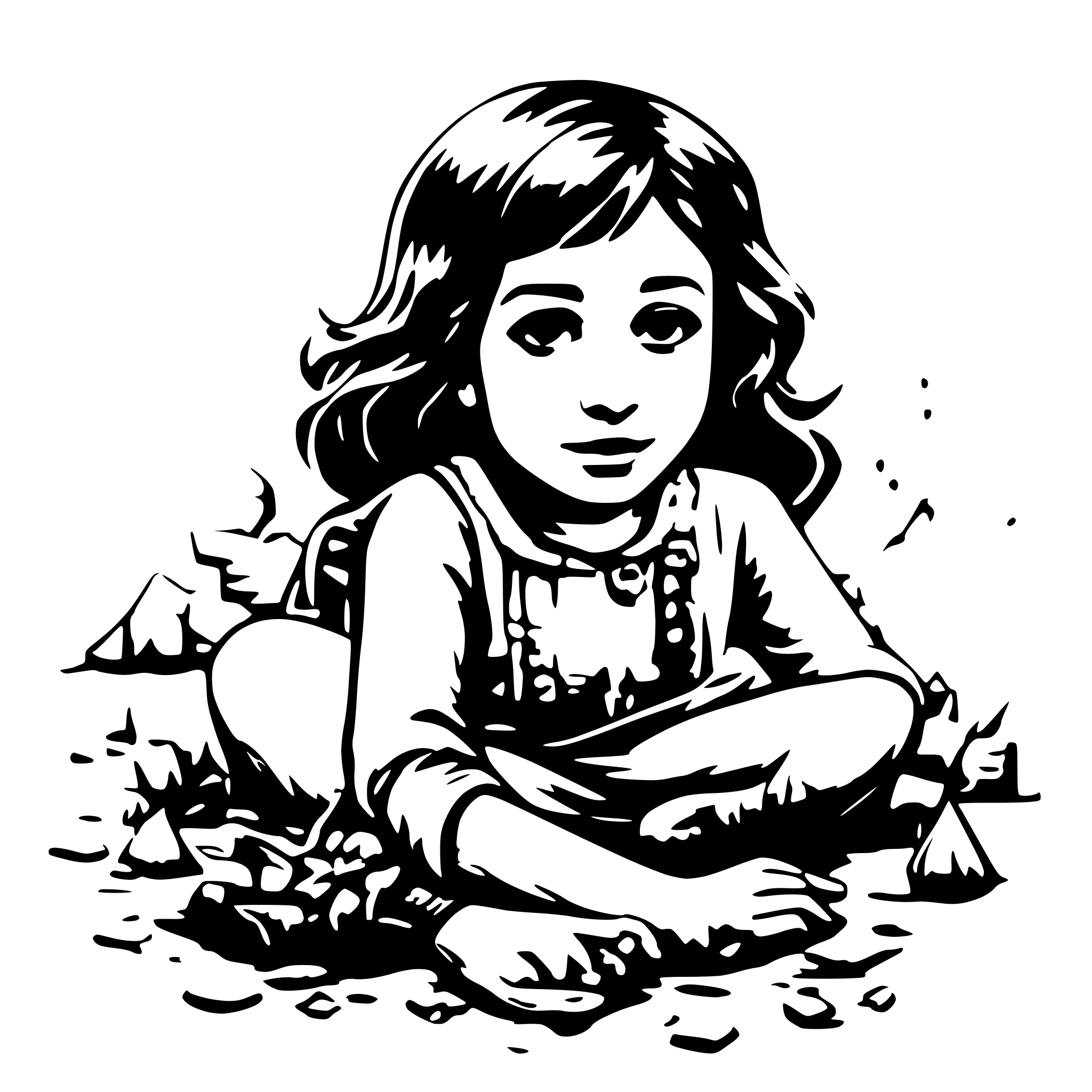 AI-generated SVG of 'child playing'