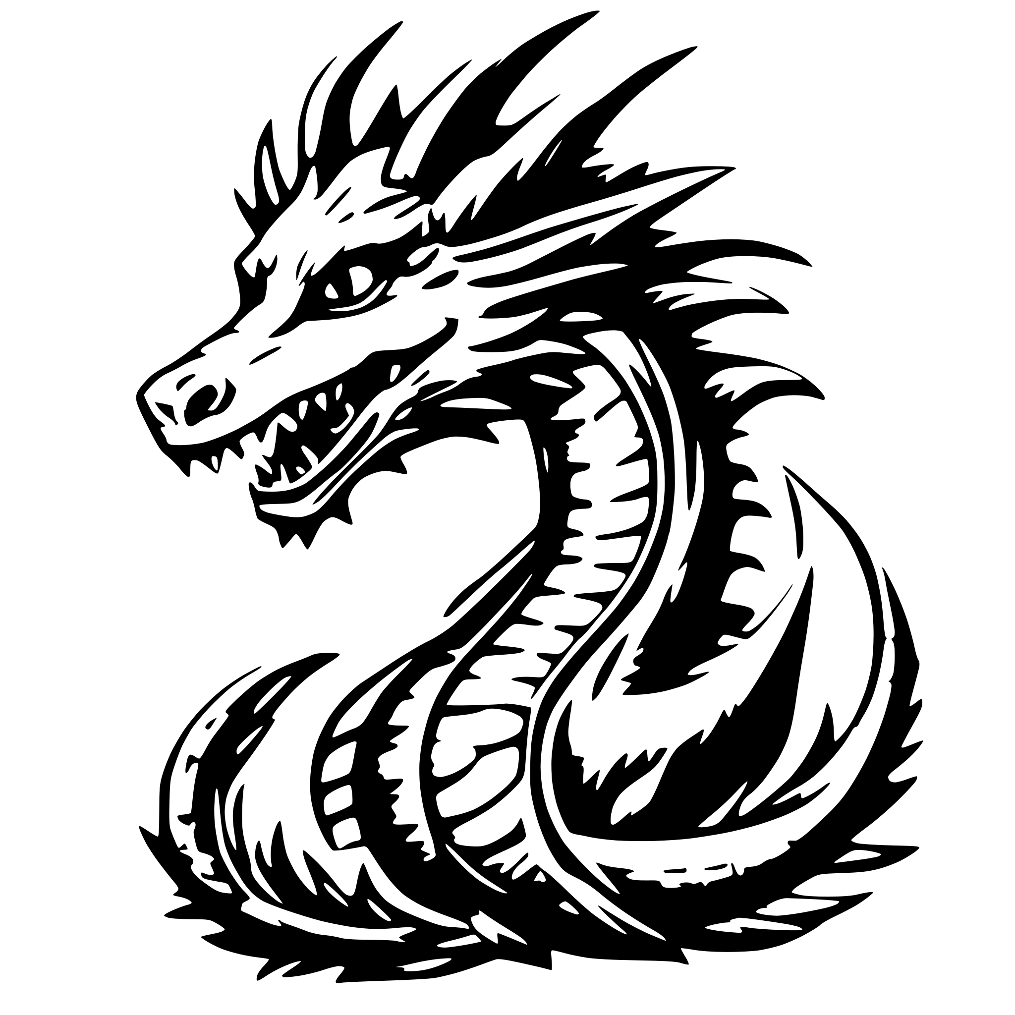 AI-generated SVG of a dragon