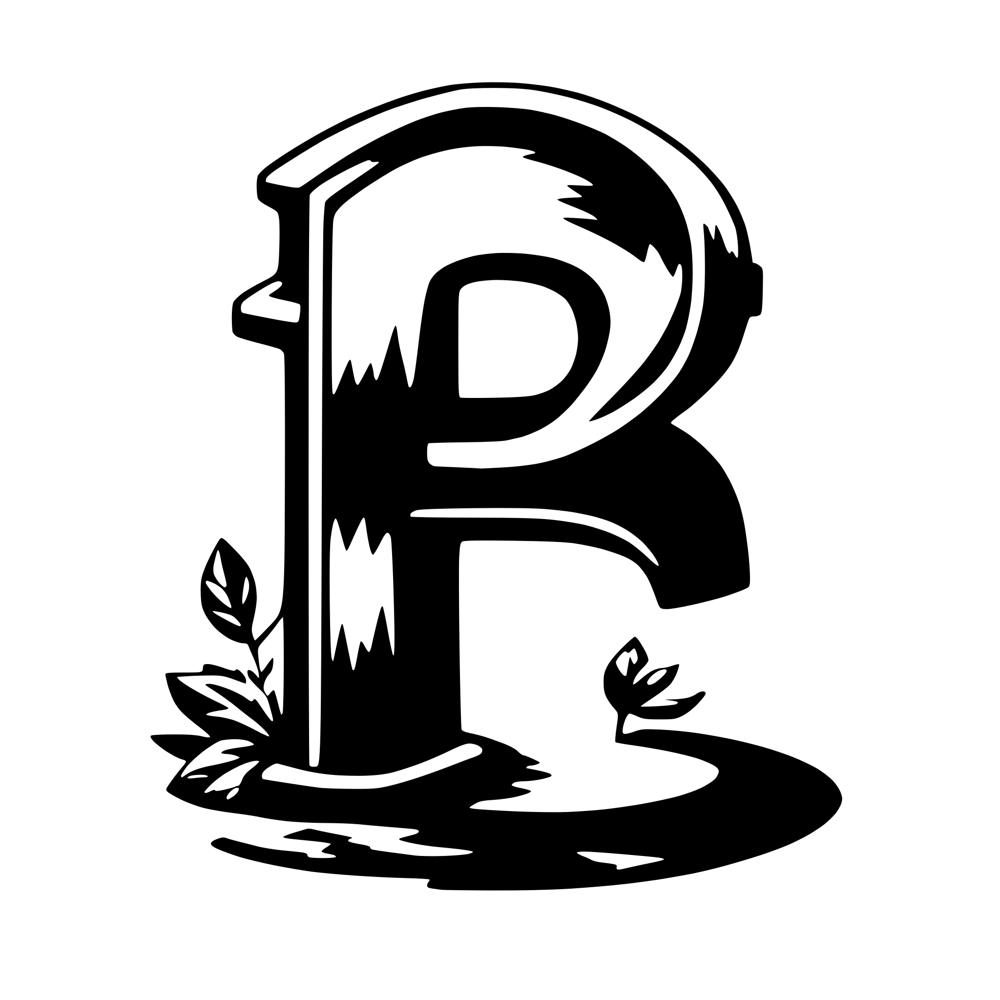 AI-generated SVG of a letter R be creative but not too much