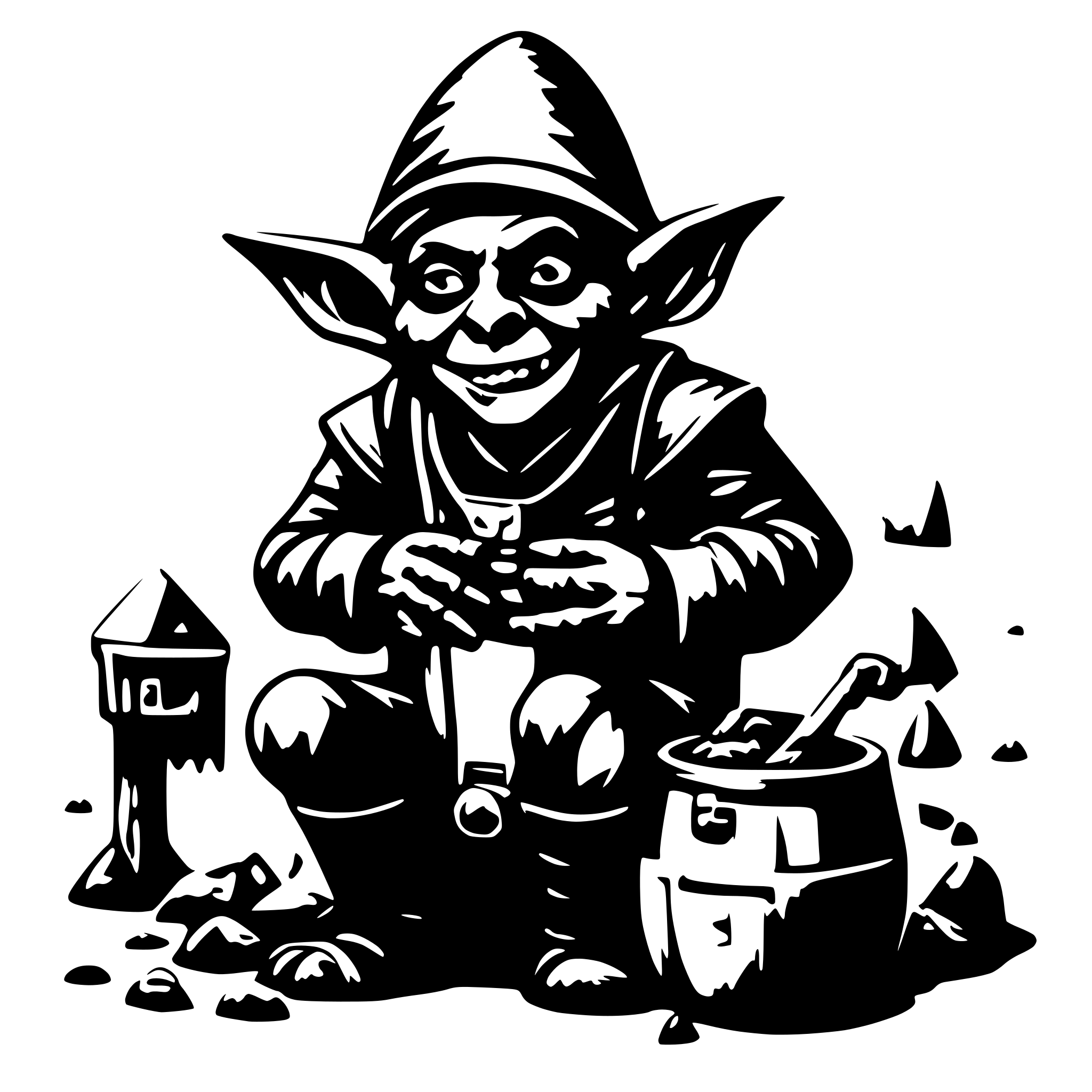 AI-generated SVG of a Can you make me a loot goblin
