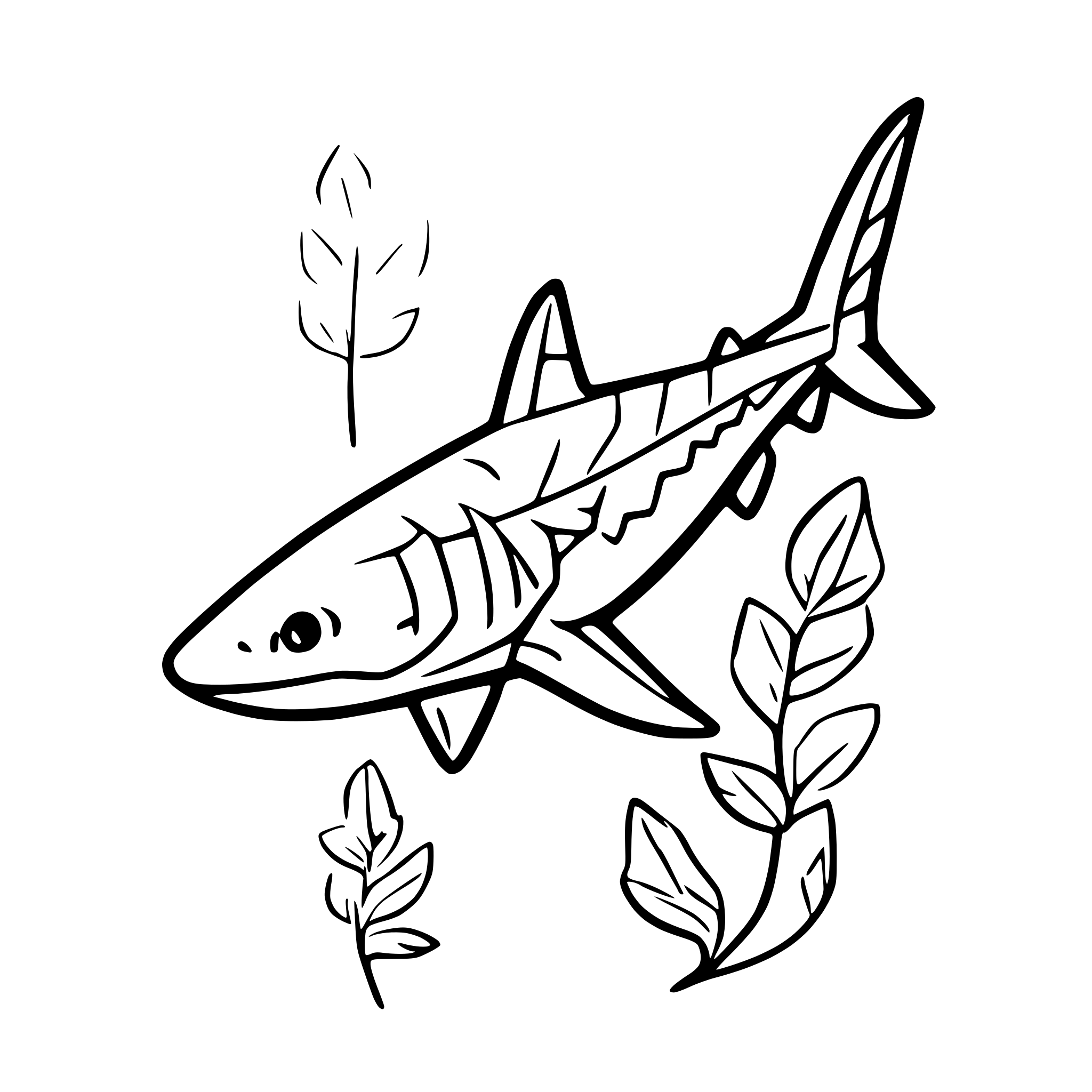 AI-generated SVG of a an svg of a shark tank shark, from a business point of view AI-generated SVG of a an svg of a shark tank shark, from a business point of view