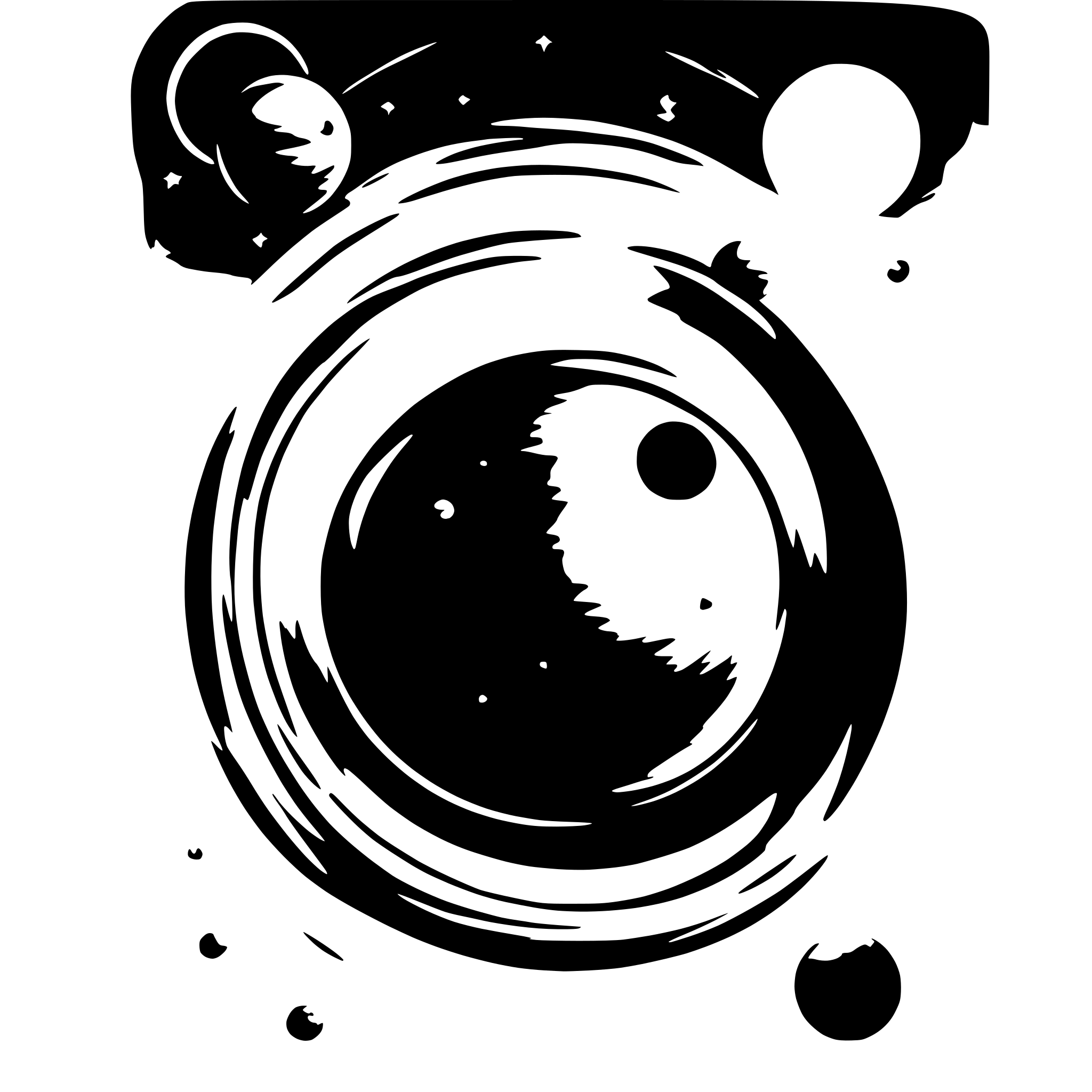 AI-generated SVG of a cover page for a magazine themed on alignment of planets