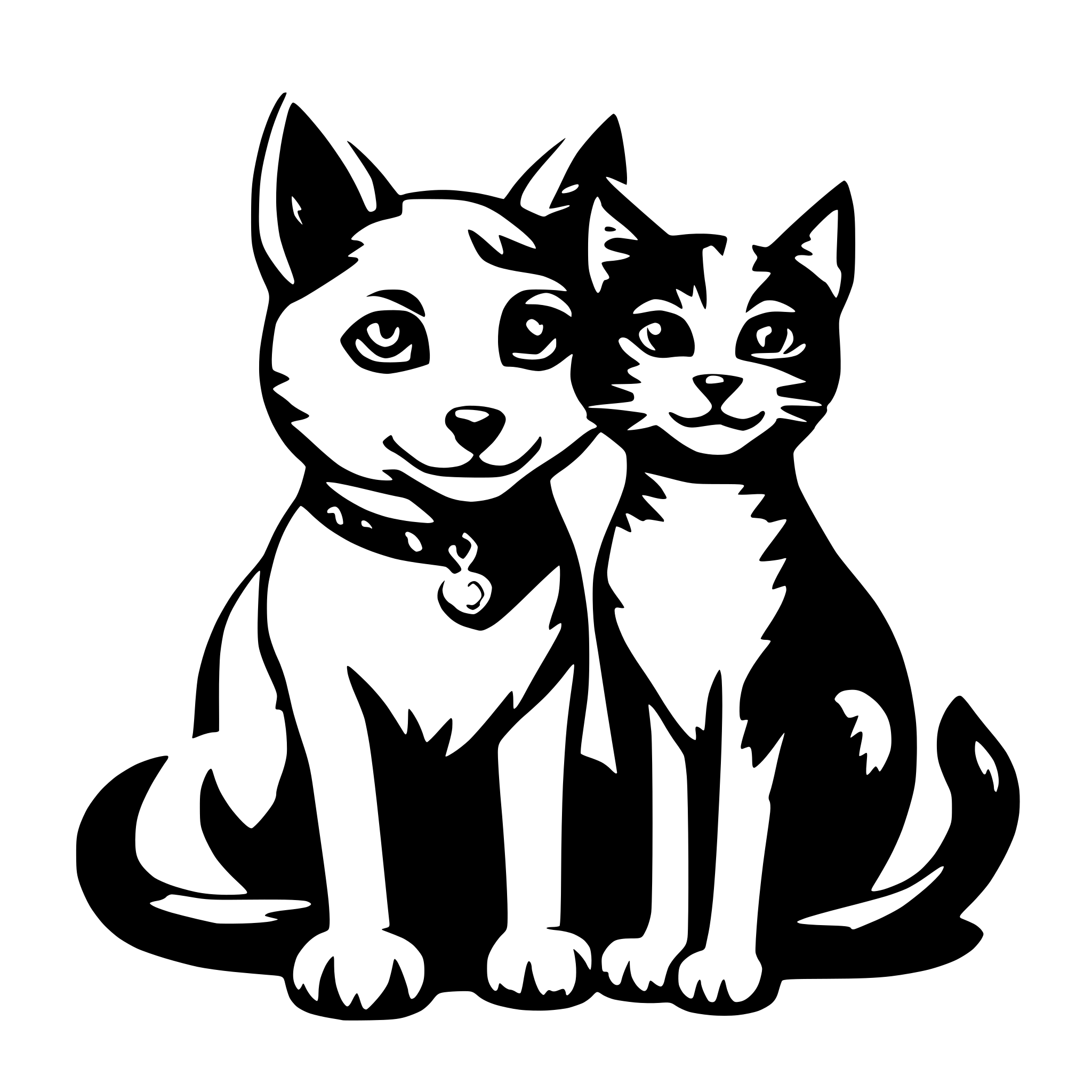 AI-generated SVG of 'cat and dog'