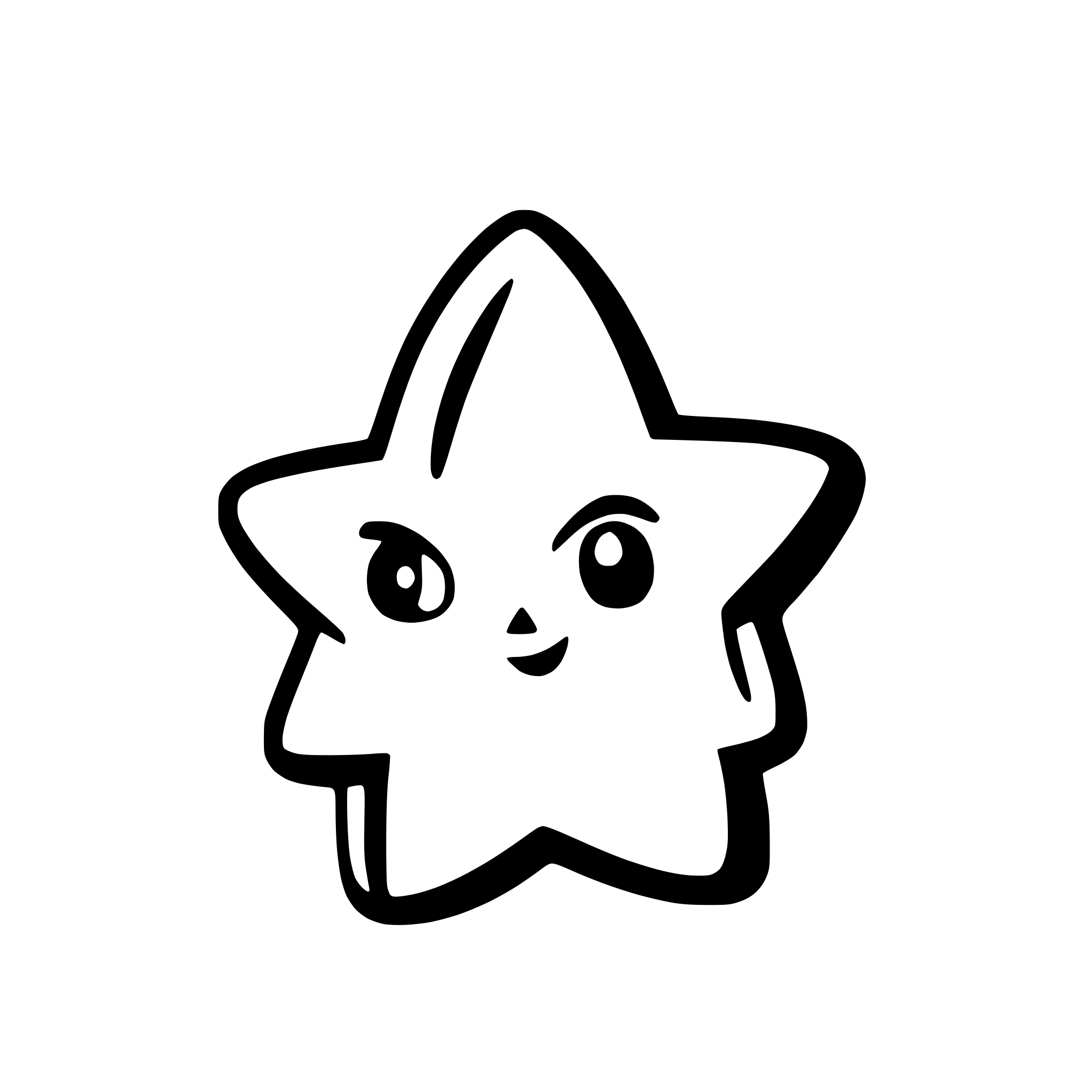 AI-generated SVG of 'cute star'