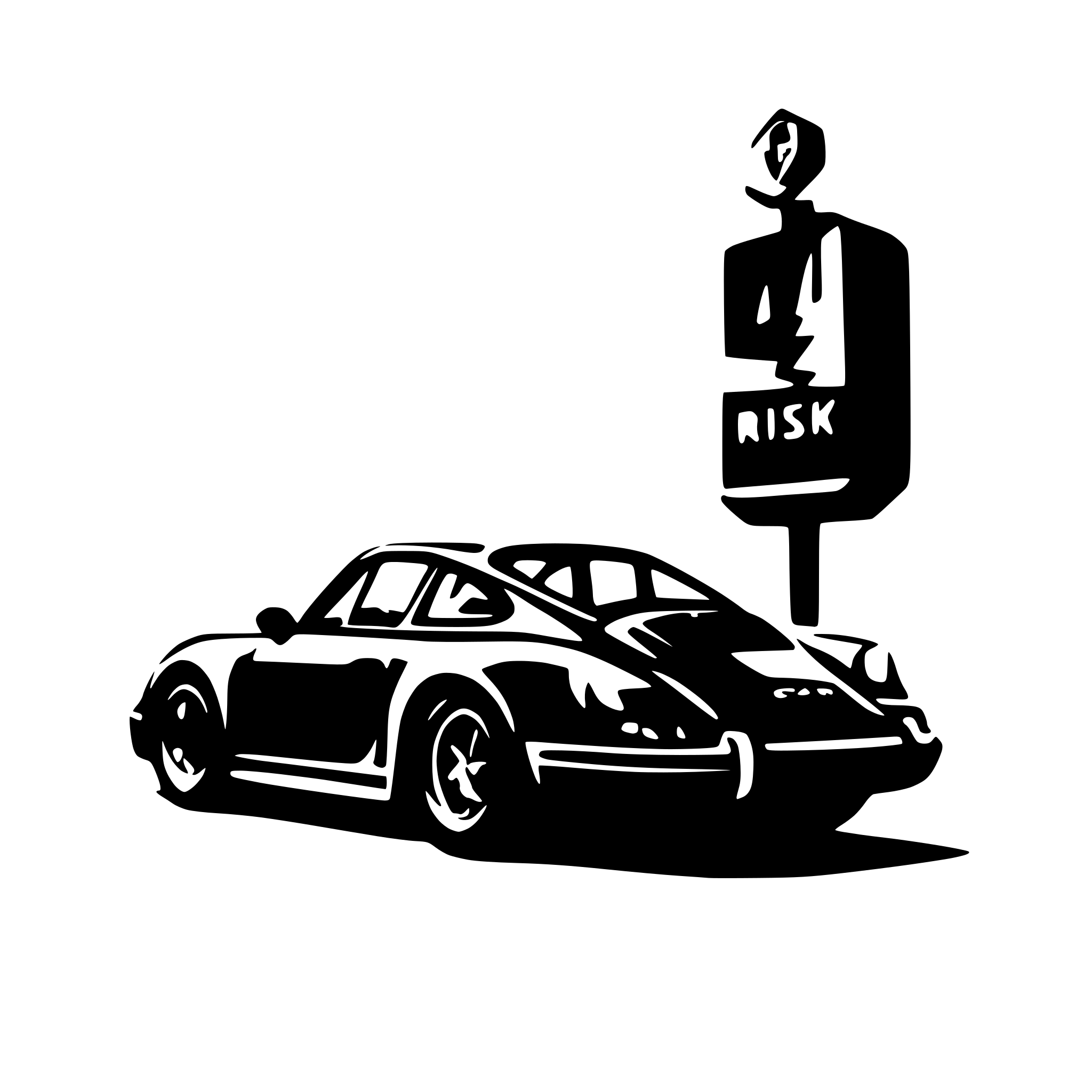 AI-generated SVG of a No Risk No Porsche
