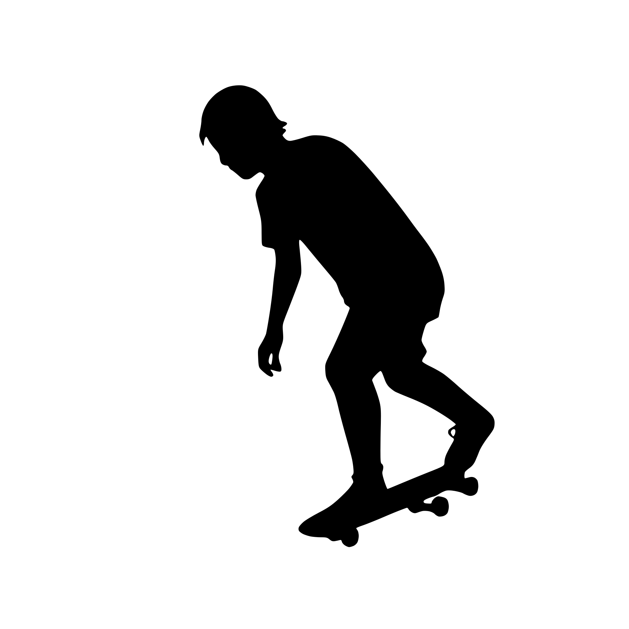 AI-generated SVG of a skateboarder performing a trick