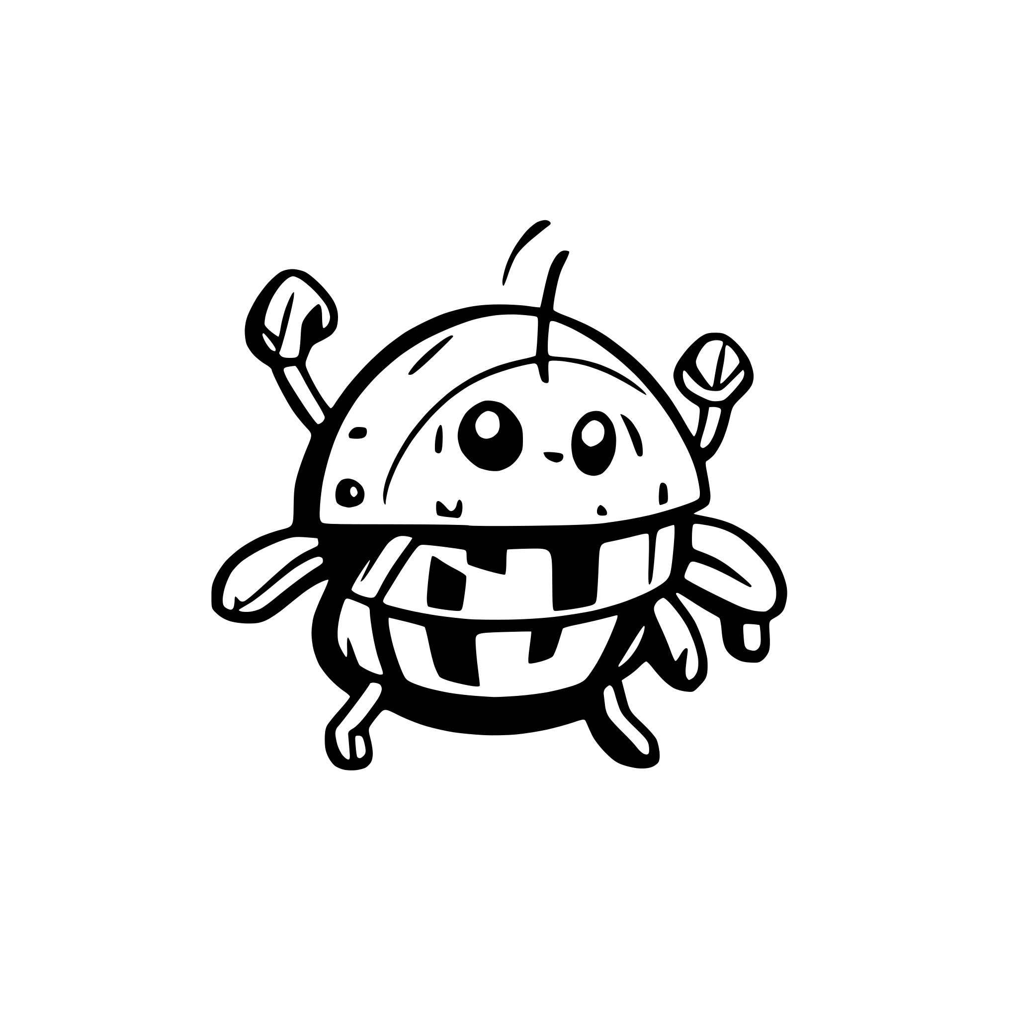 AI-generated SVG of 'scared beetle'