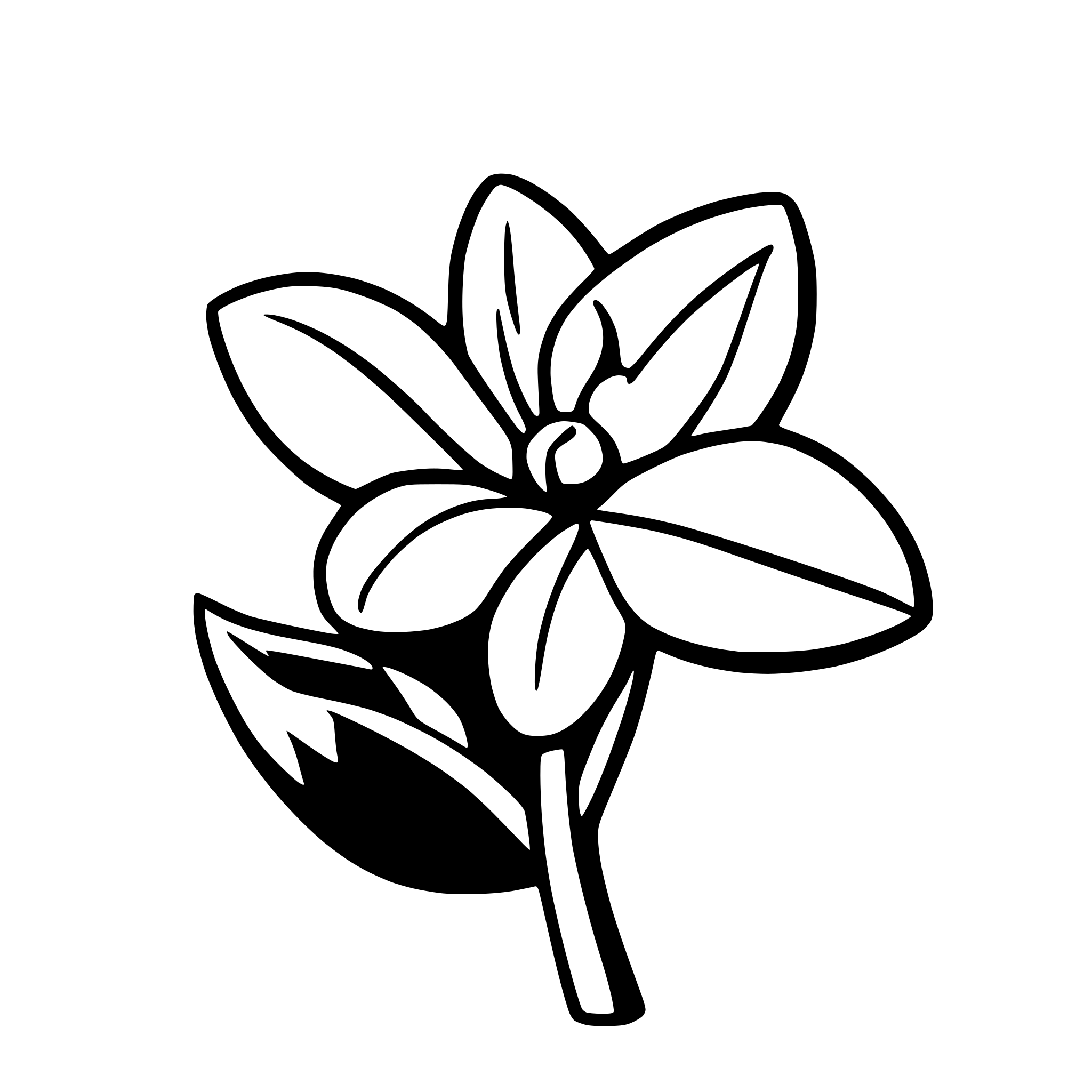 AI-generated SVG of 'jasmine flower'