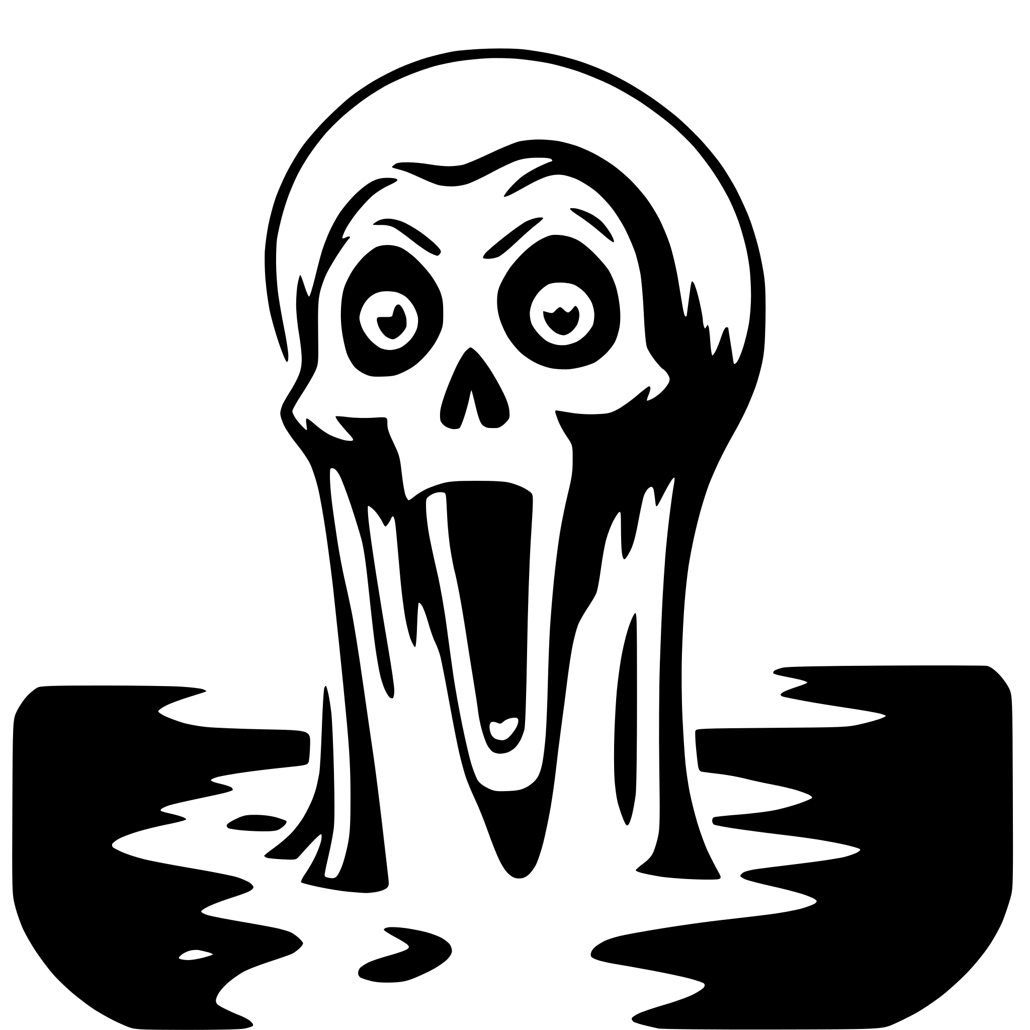 AI-generated SVG of a scream