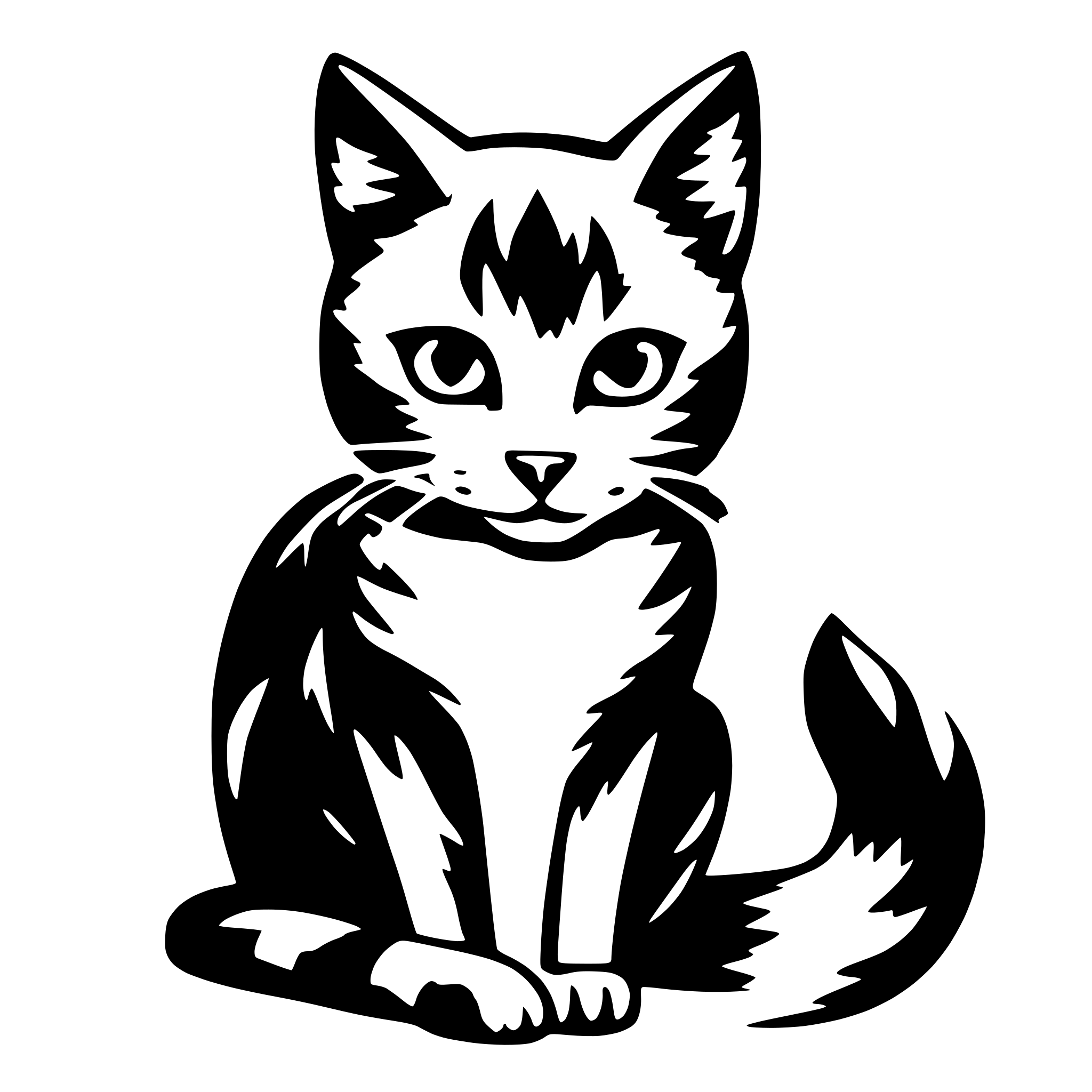 AI-generated SVG of 'feral cat in street style, minimalistic'