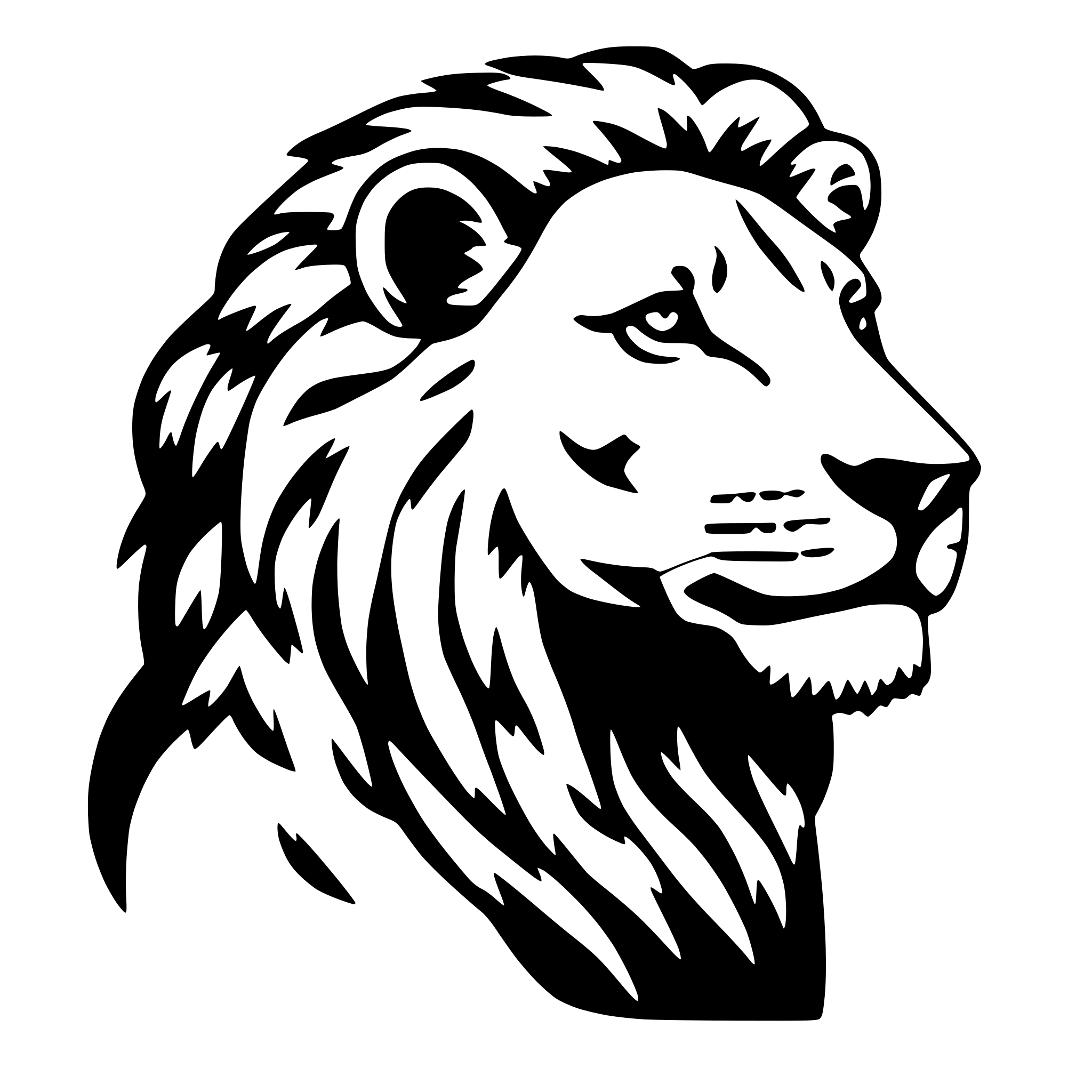AI-generated SVG of 'zoo animal lion'
