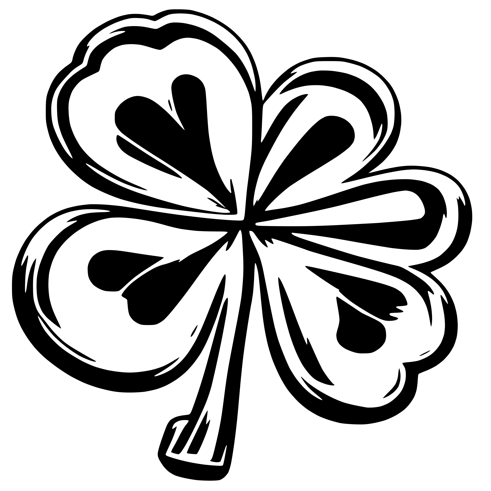 AI-generated SVG of a Generate a beautiful lucky cloverleaf