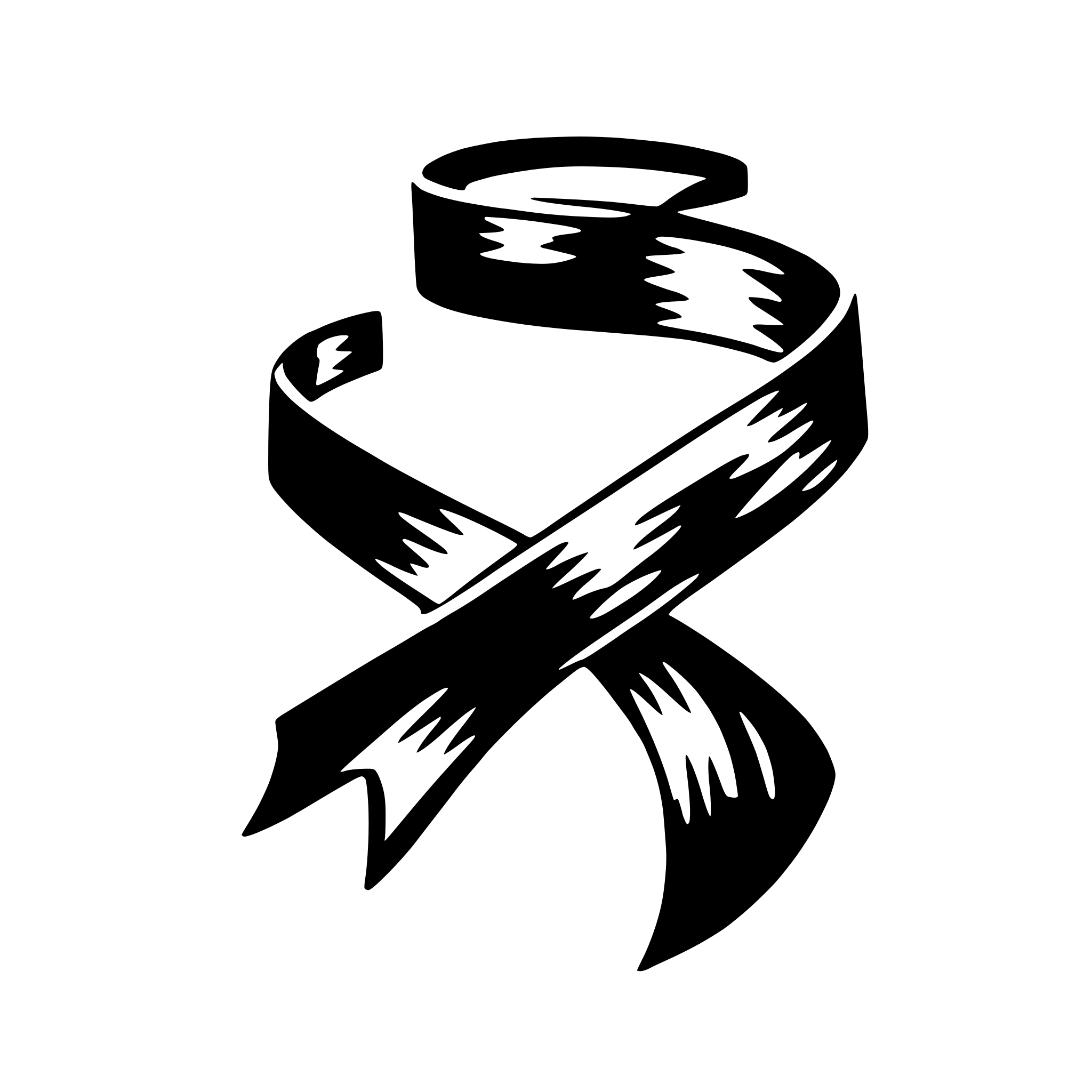 AI-generated SVG of 'red ribbon'