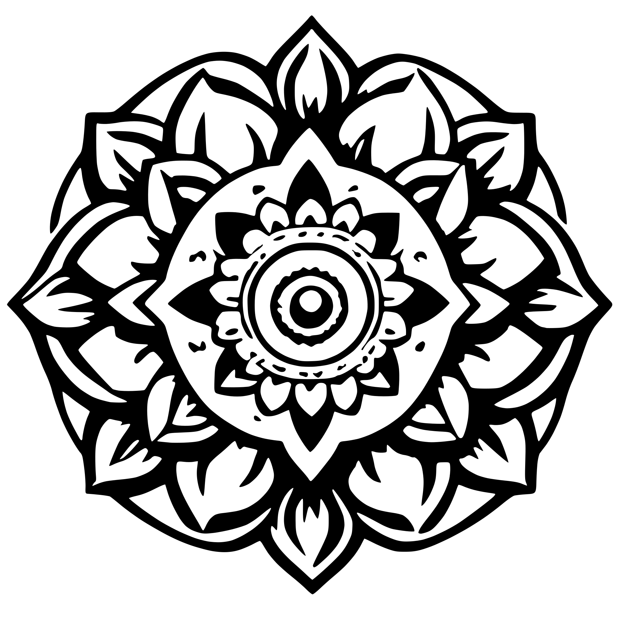 AI-generated SVG of a mandala