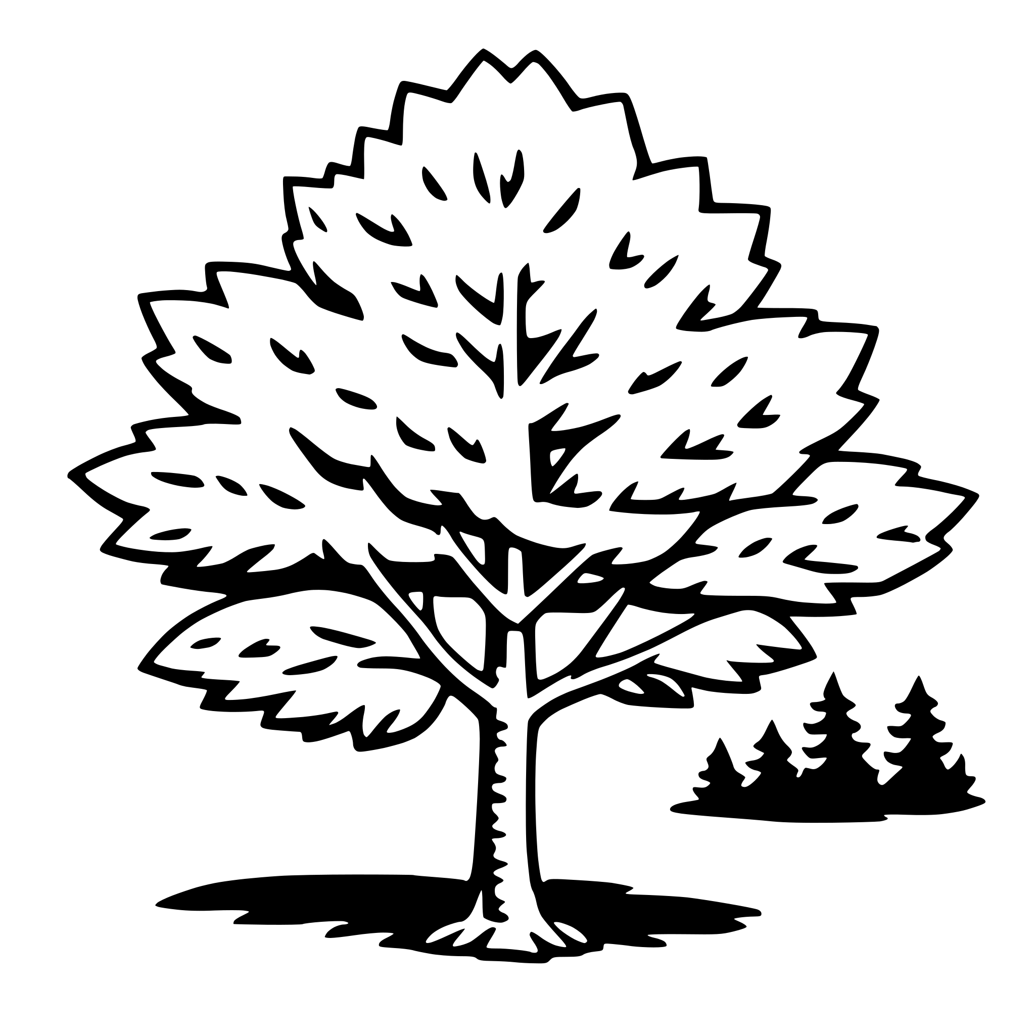 AI-generated SVG of 'maple tree'