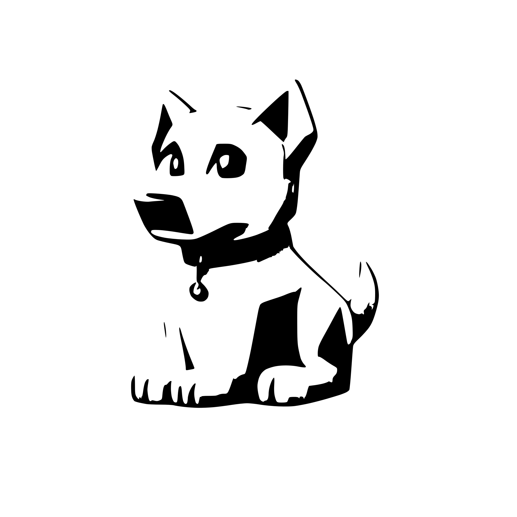 AI-generated SVG of 'a low poly dog'