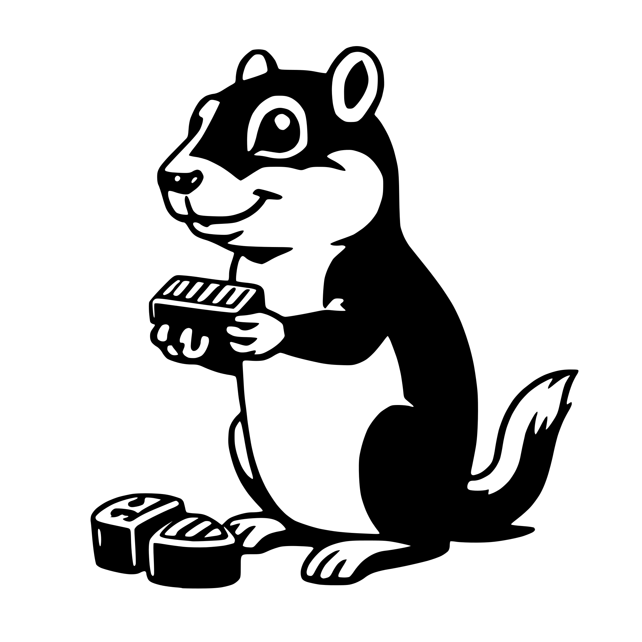 AI-generated SVG of a chipmunk with chocolate