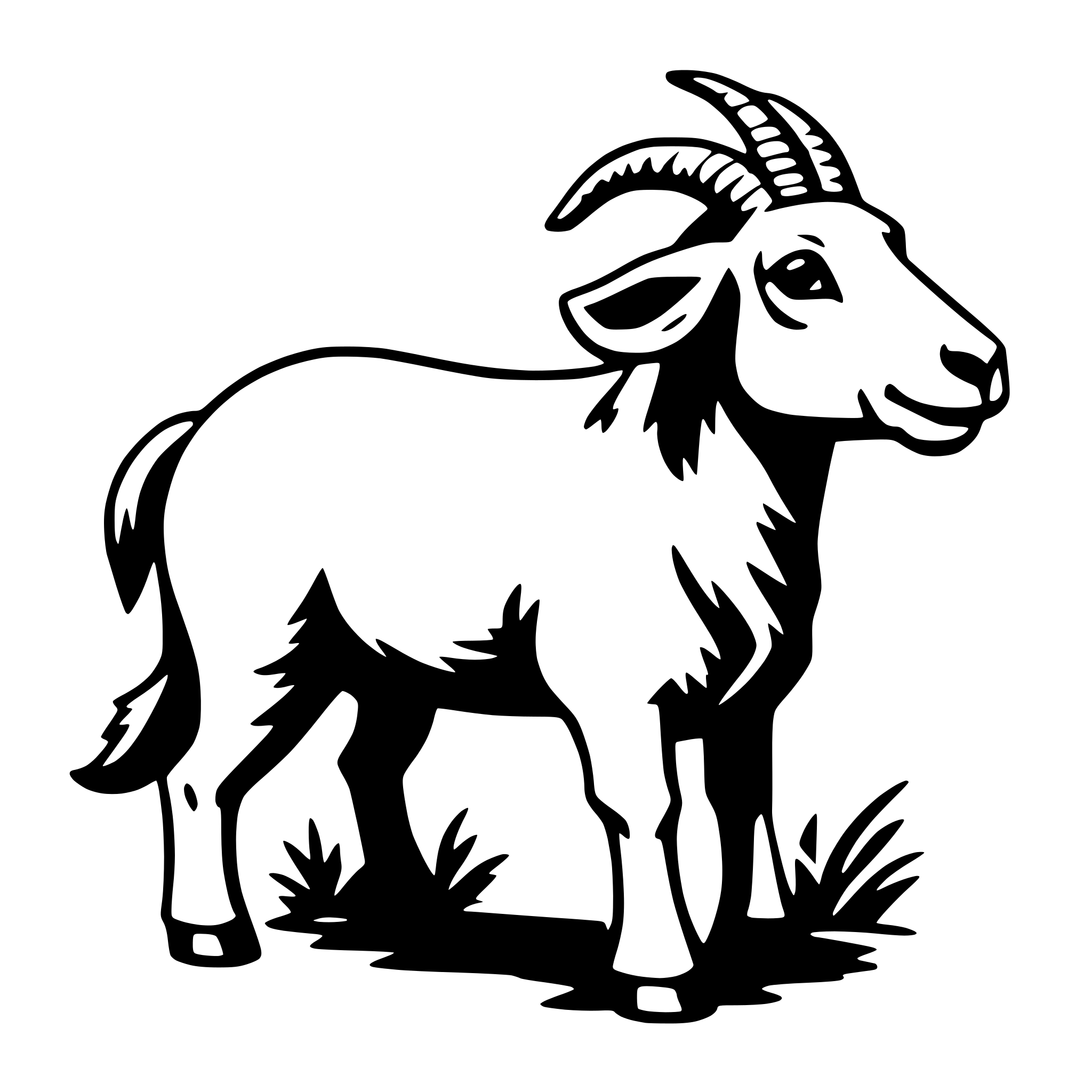 AI-generated SVG of a goat