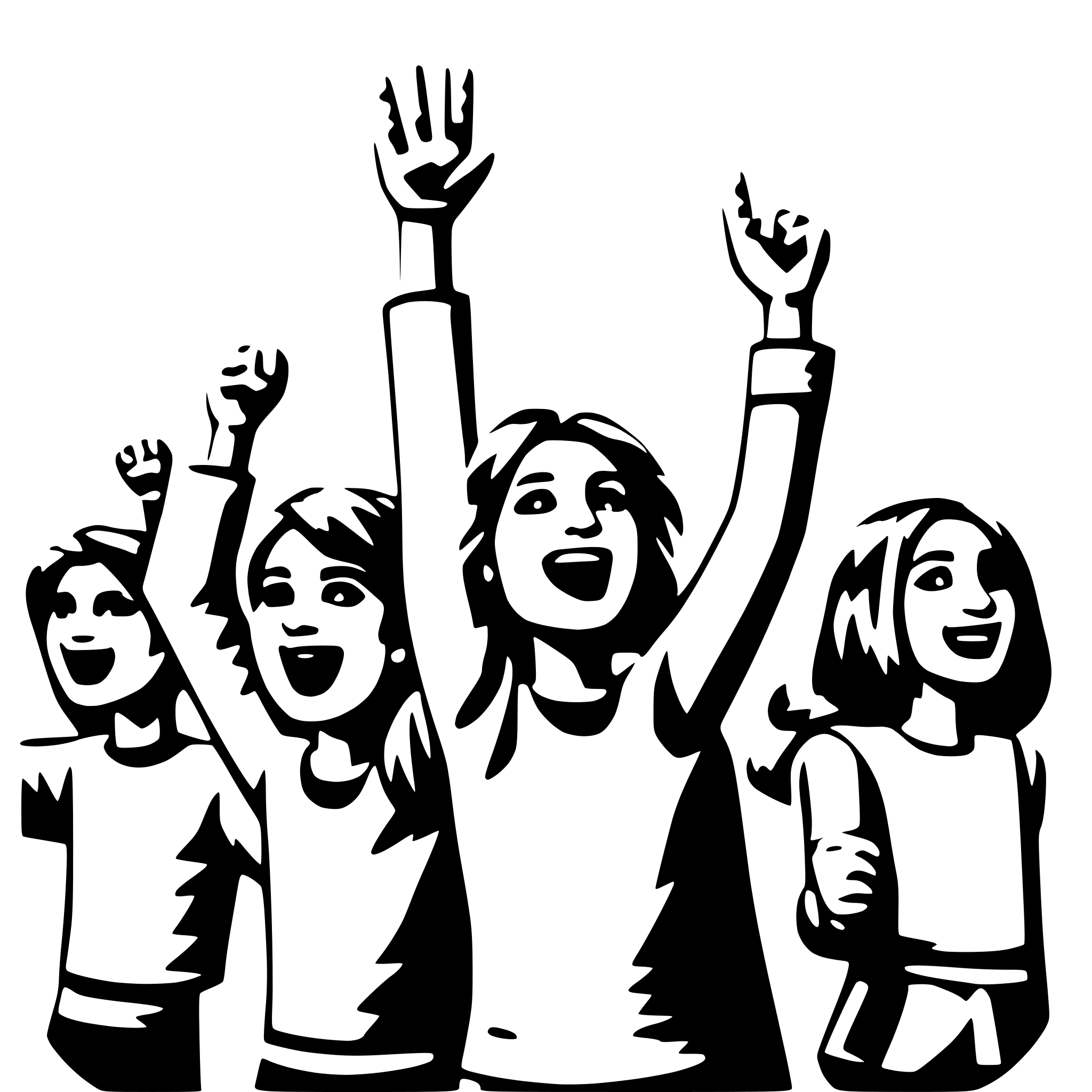 AI-generated SVG of a people cheering