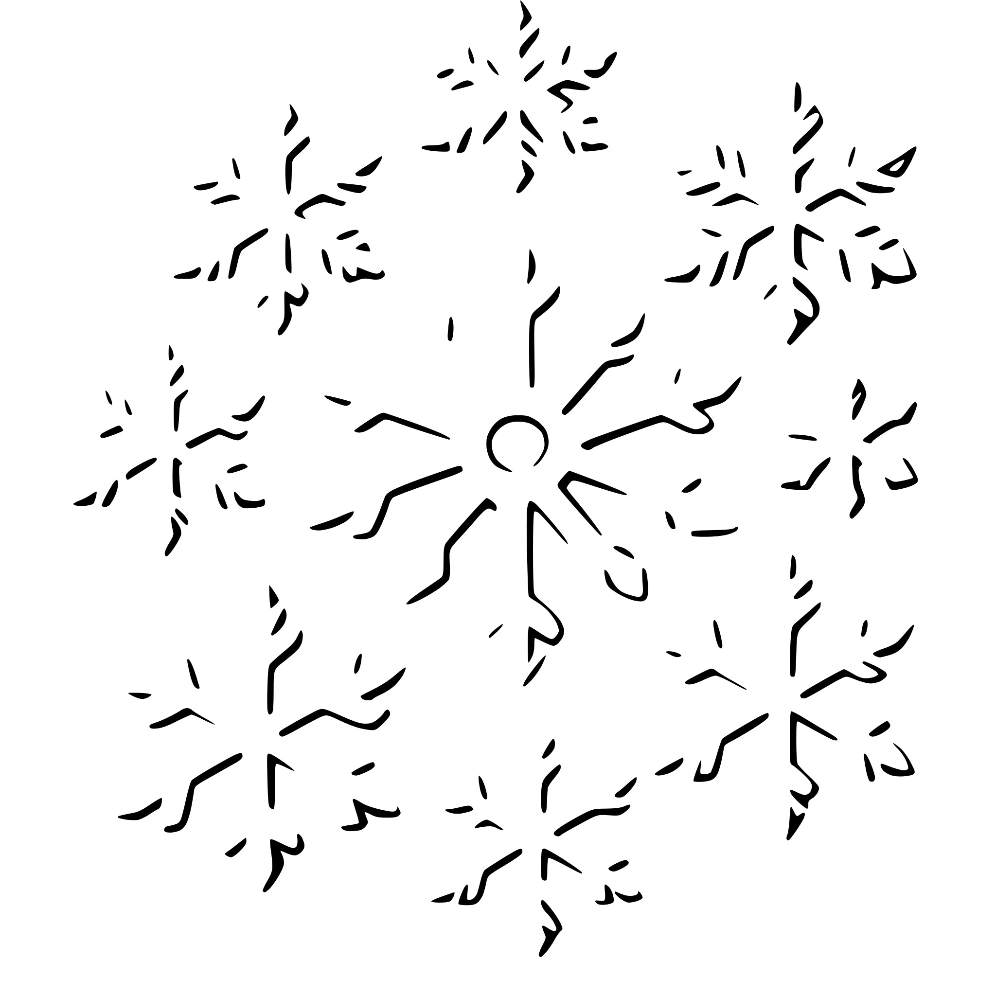 AI-generated SVG of a snowflakes
