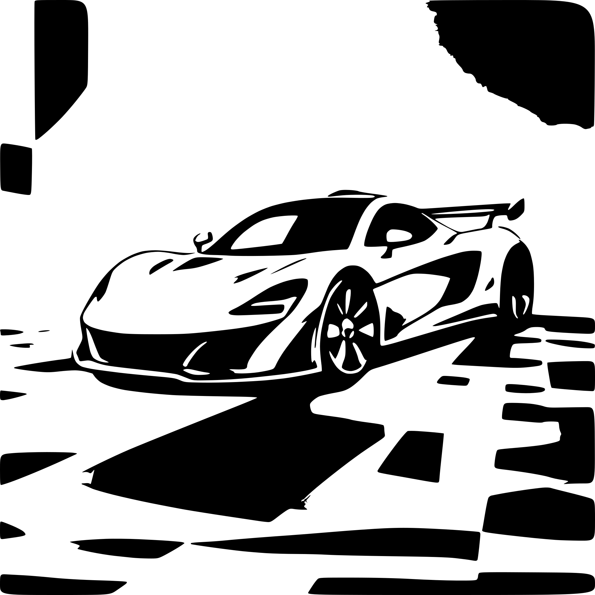 AI-generated SVG of 'McLaren P1 as a drawing to color in. Without Logos.'
