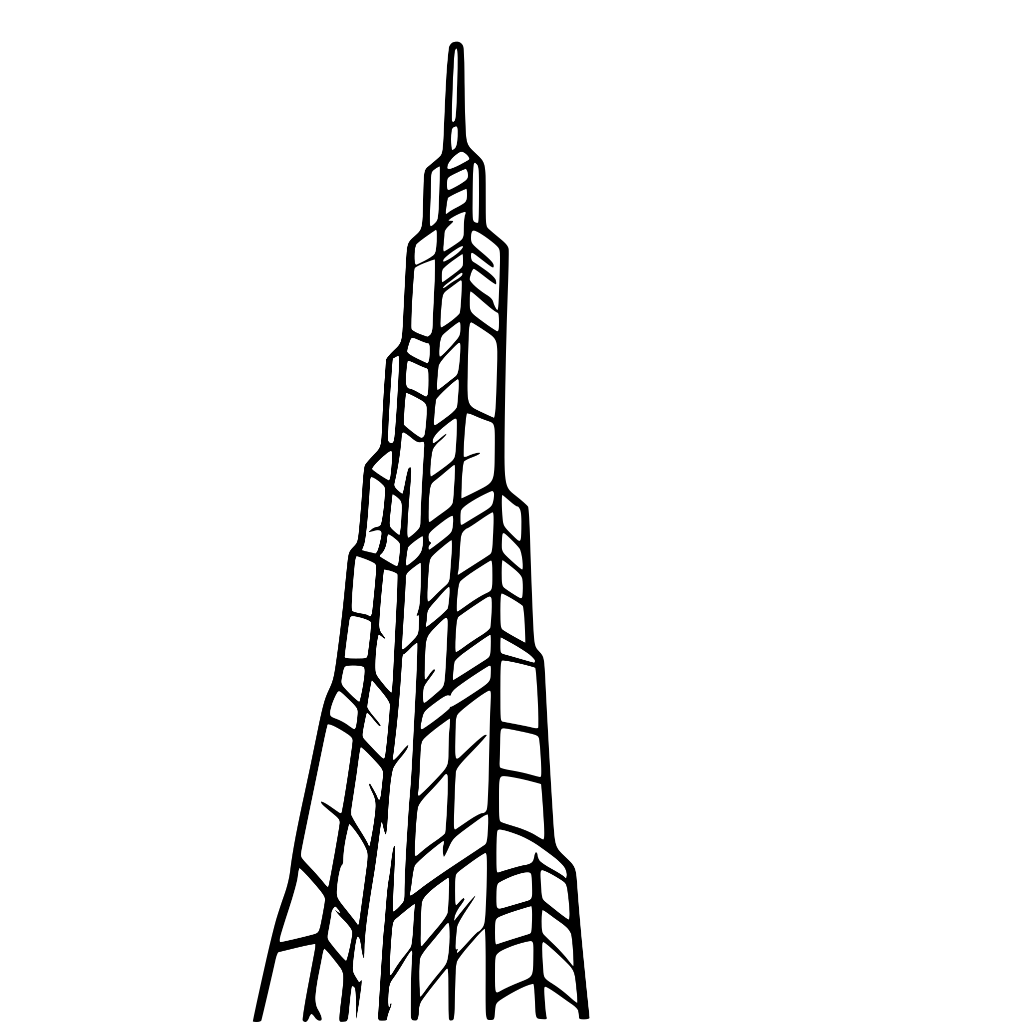AI-generated SVG of a A black-and-white line-art illustration of the Burj Khalifa. Draw it in a coloring book style, with clean outlines, no intricate details and no shading. AI-generated SVG of a A black-and-white line-art illustration of the Burj Khalifa. Draw it in a coloring book style, with clean outlines, no intricate details and no shading.