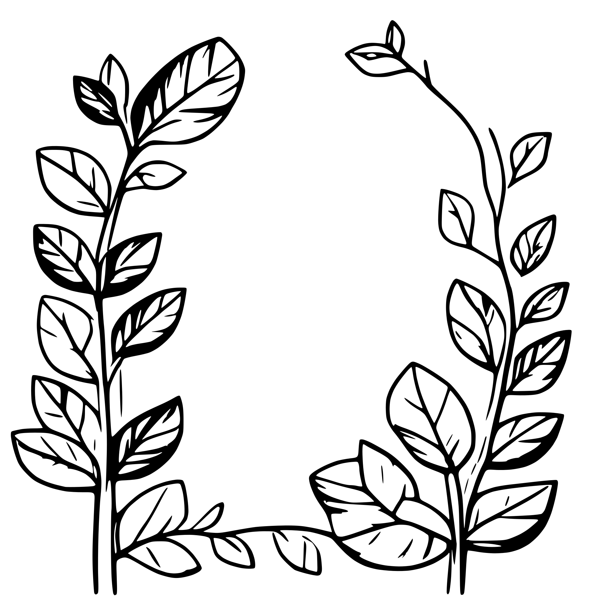 AI-generated SVG of a floral vine border