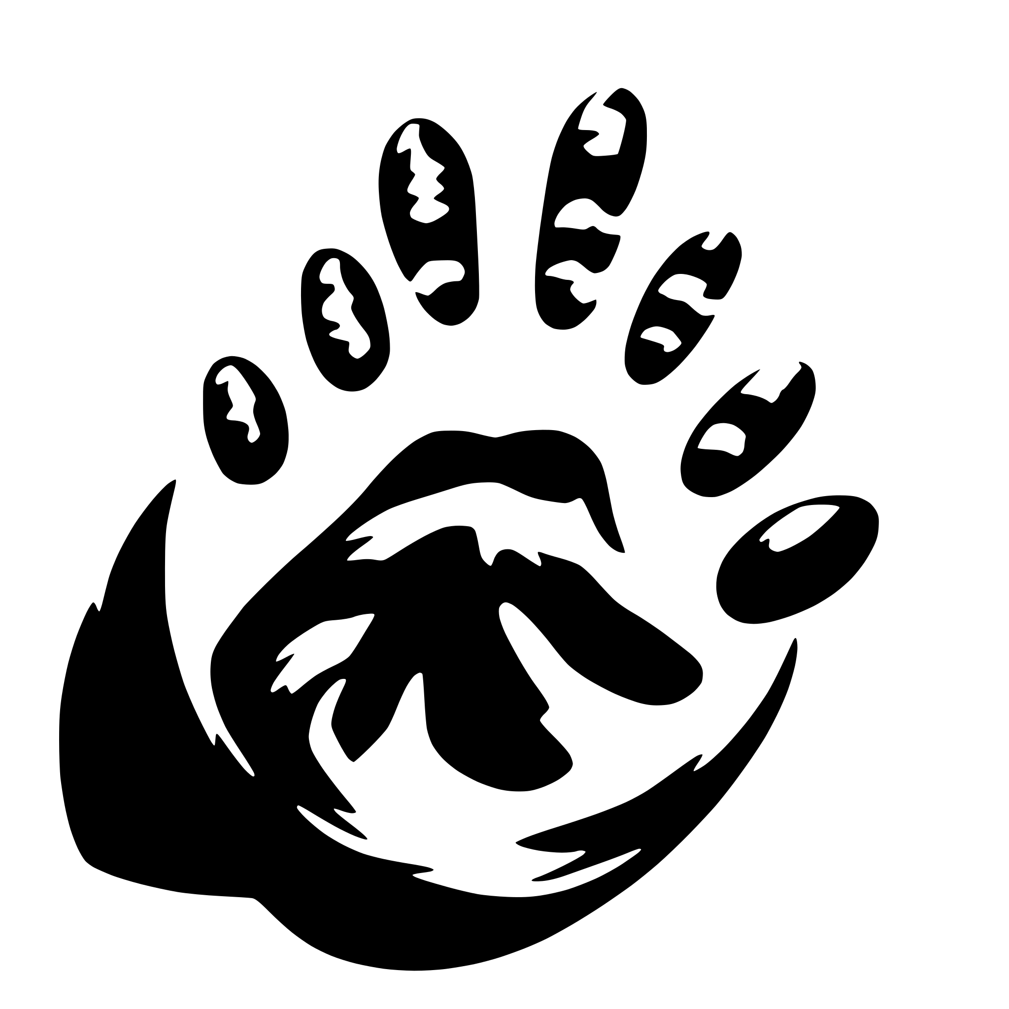 AI-generated SVG of 'animal paw print graffiti'