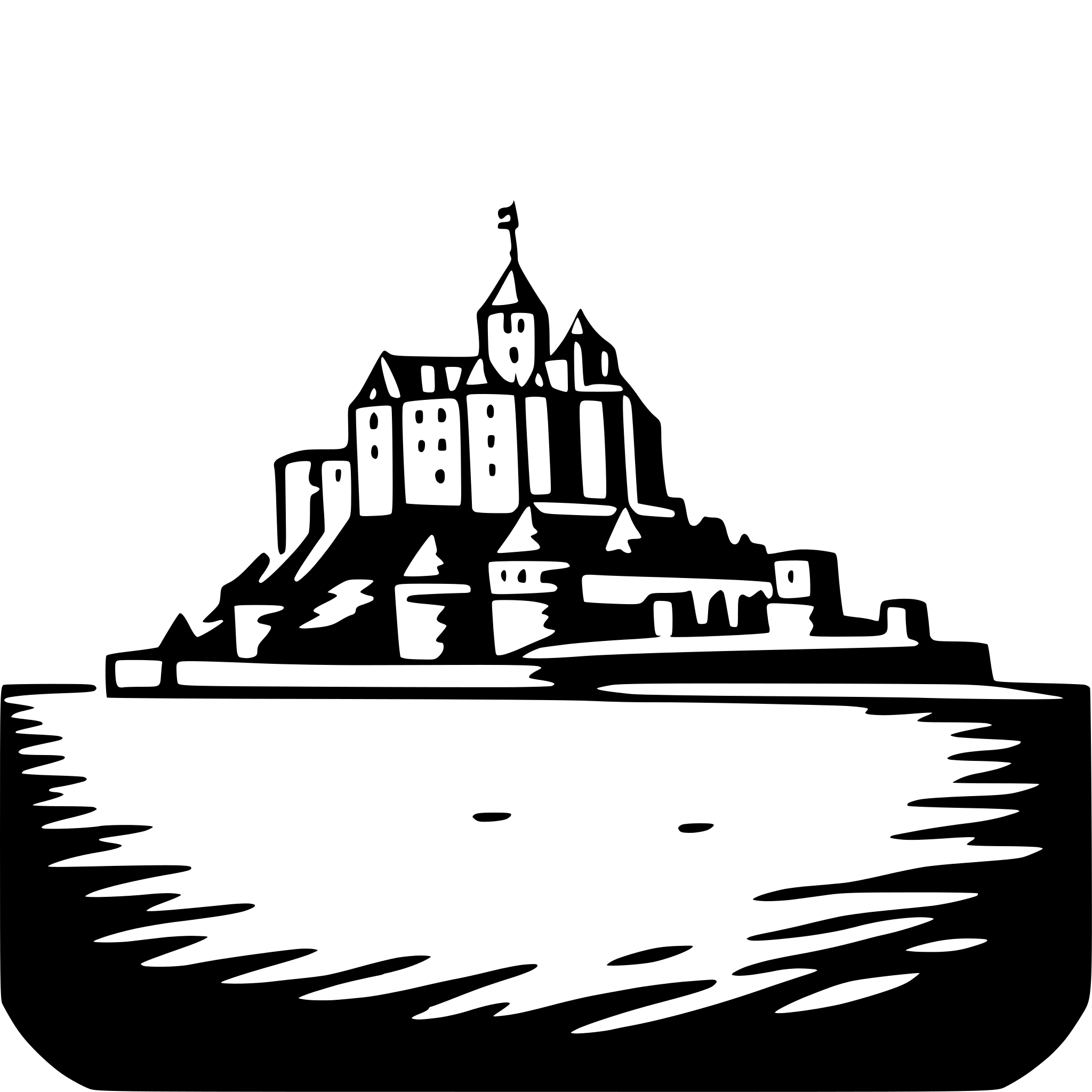 AI-generated SVG of a mont saint-michel